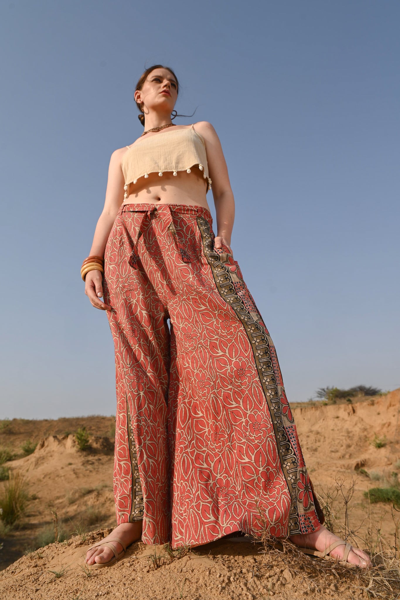 double side cotton pants - Love Protect Sustain