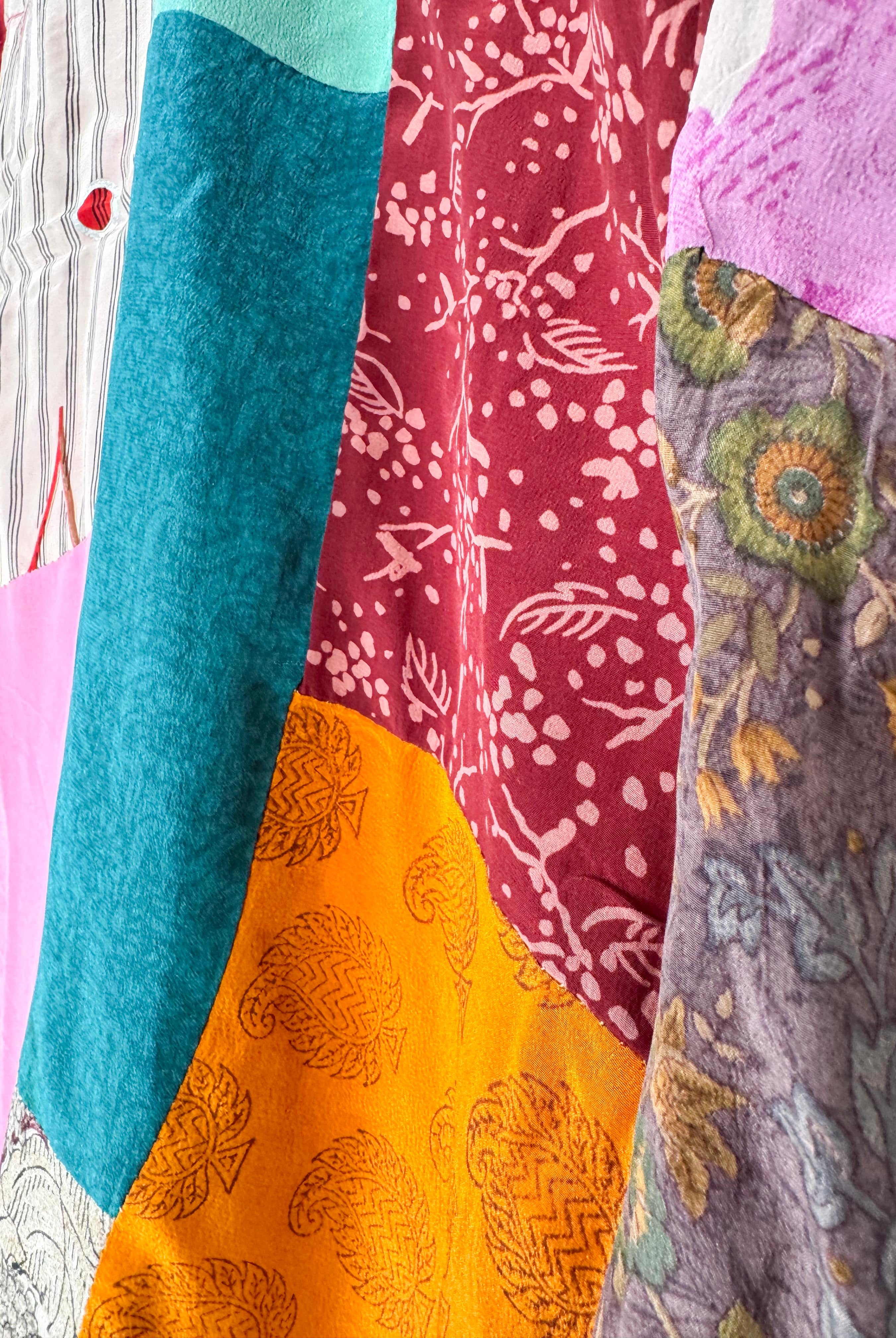 drop crotch patchwork overalls boho - Love Protect Sustain