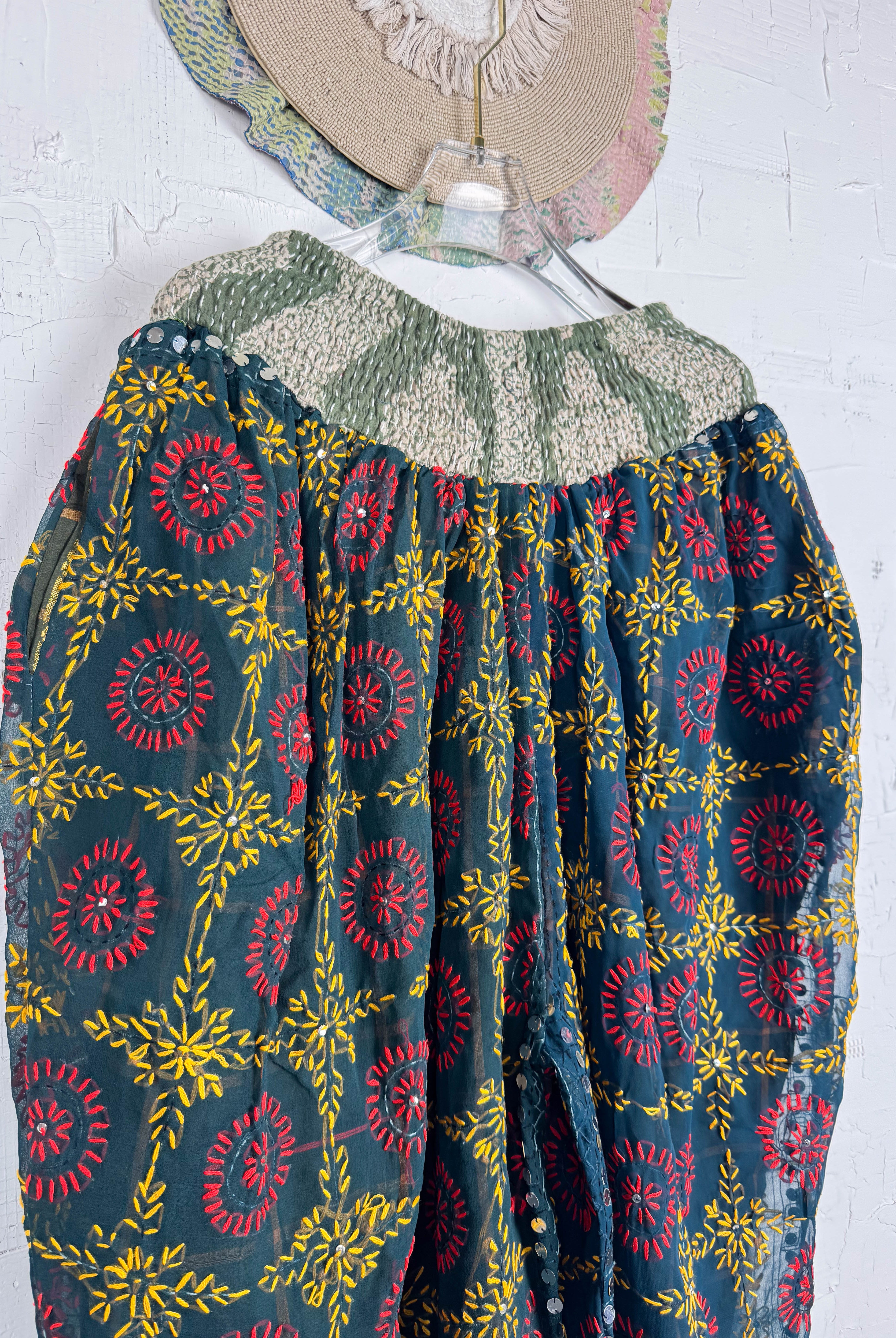 ethnic embroidered pants- Love Protect Sustain