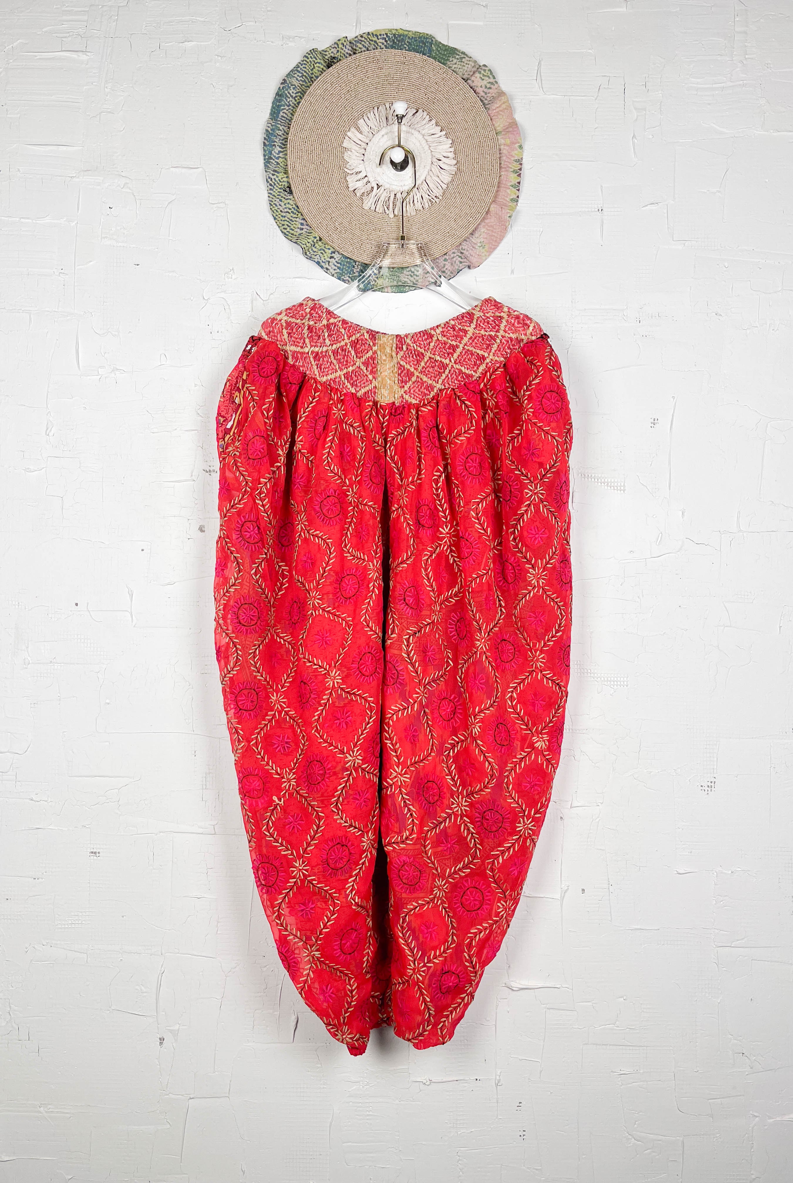 ethnic print embroidered pants - Love Protect Sustain