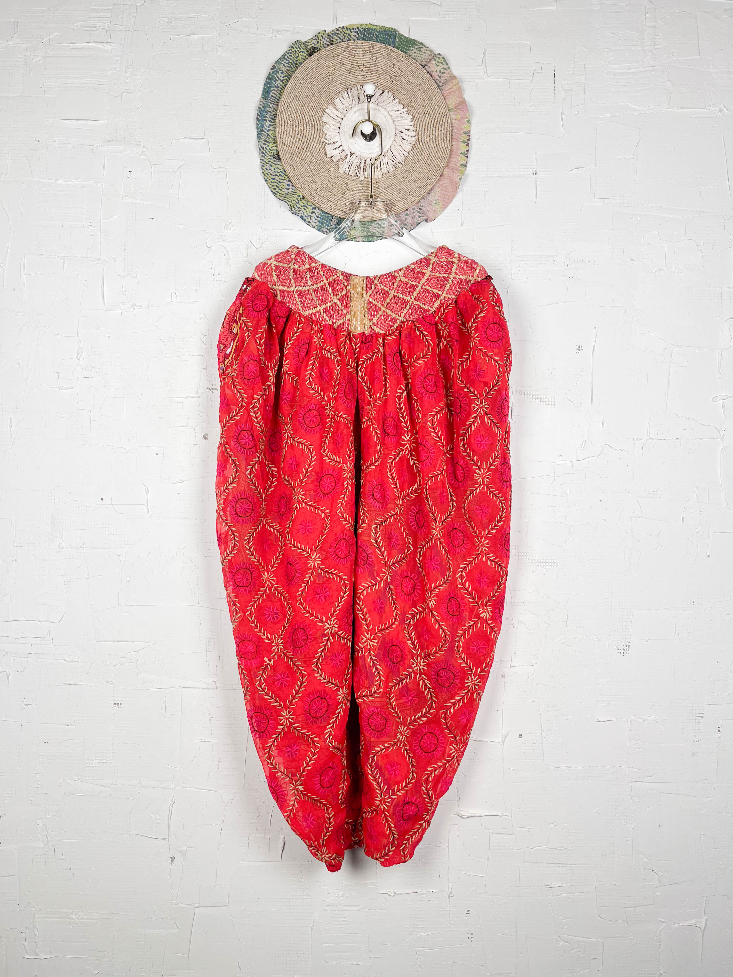 ethnic print embroidered pants - Love Protect Sustain