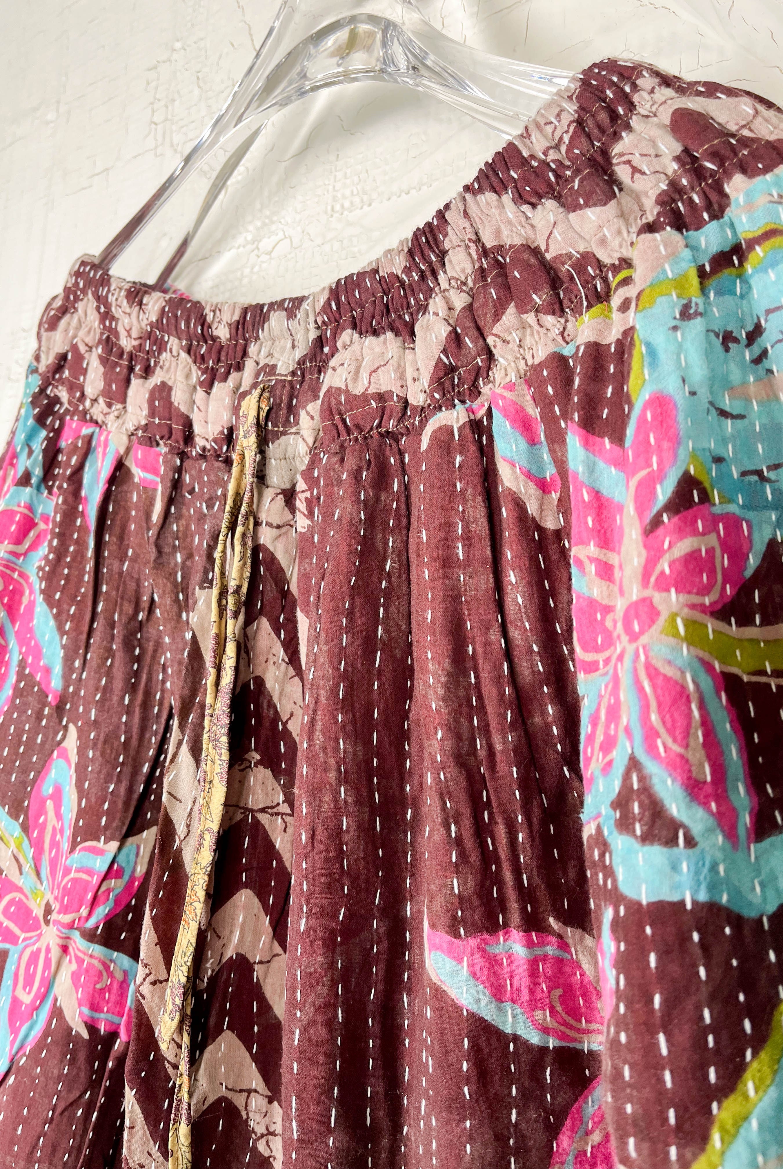 ethnic print wide leg pants - Love Protect Sustain