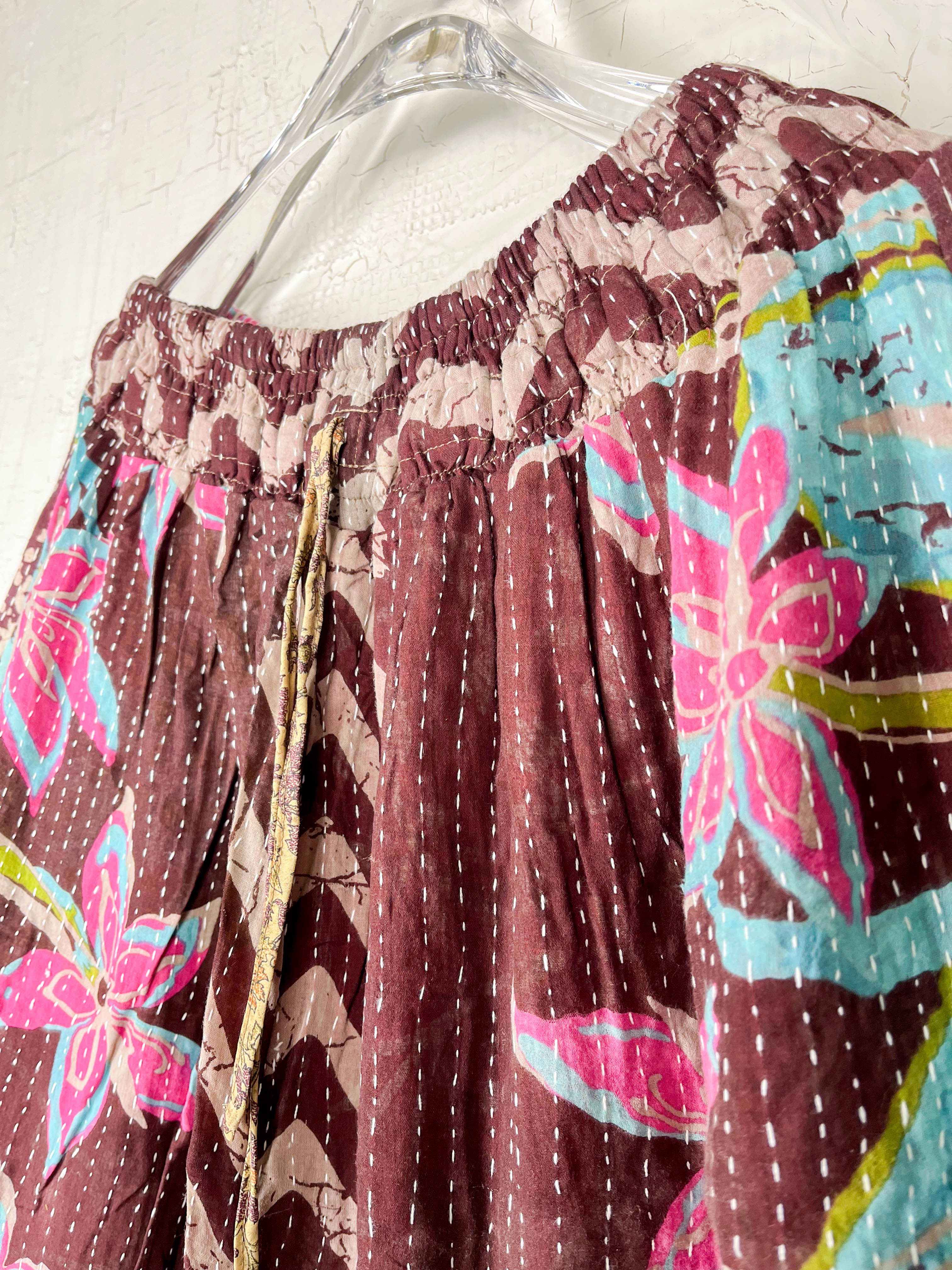 ethnic print wide leg pants - Love Protect Sustain