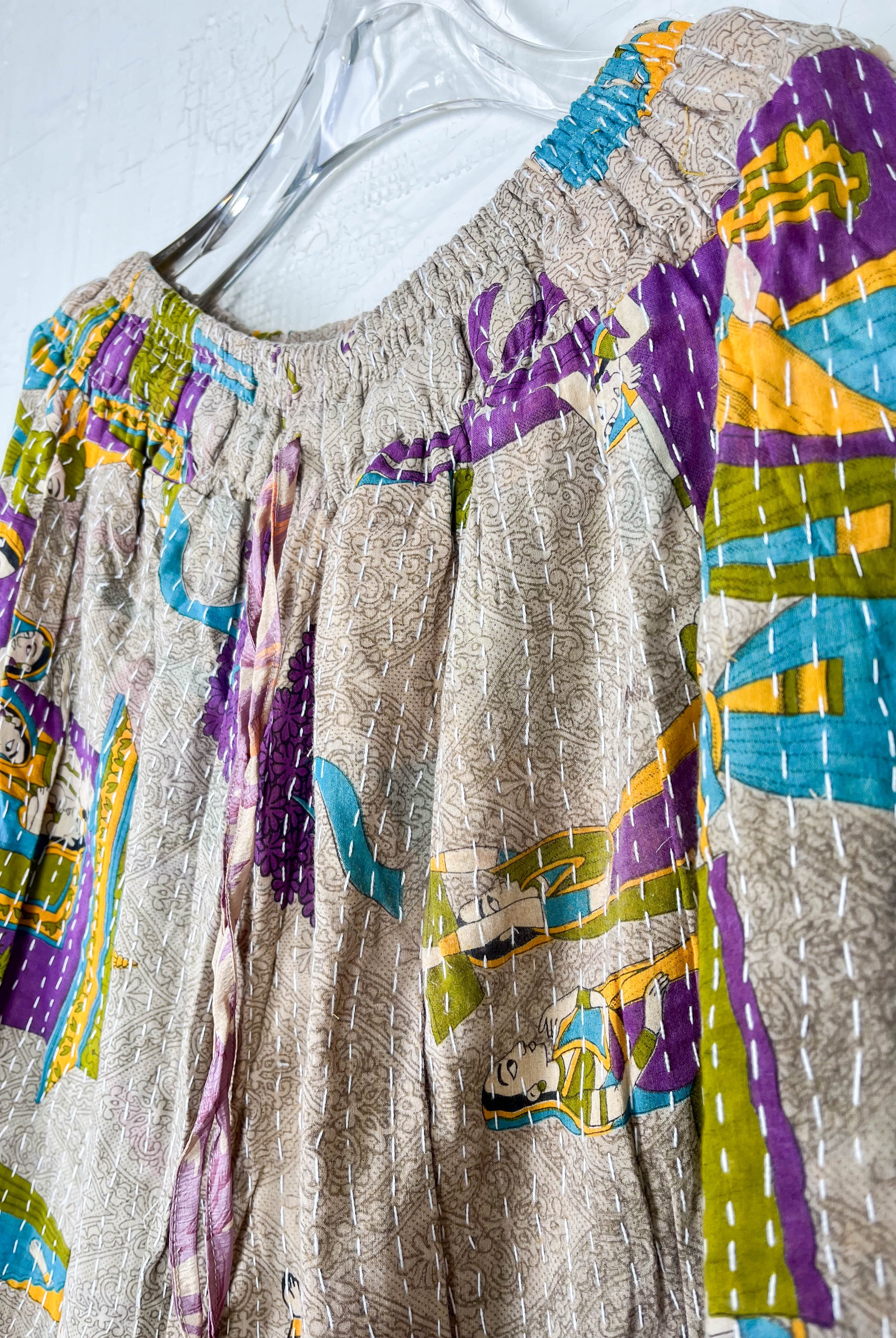 ethnic print wide leg pants - Love Protect Sustain