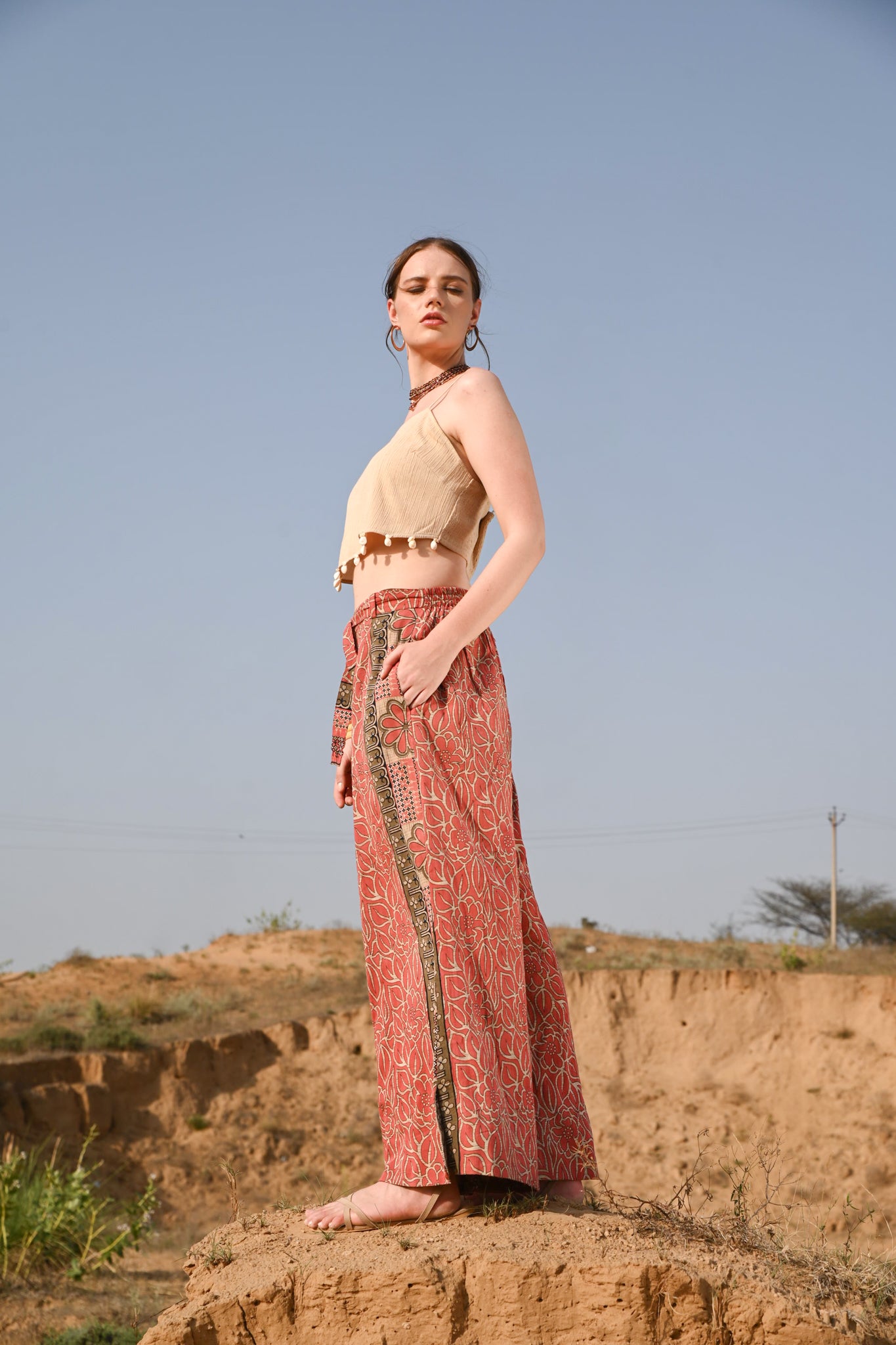 floral boho pants women - Love Protect Sustain