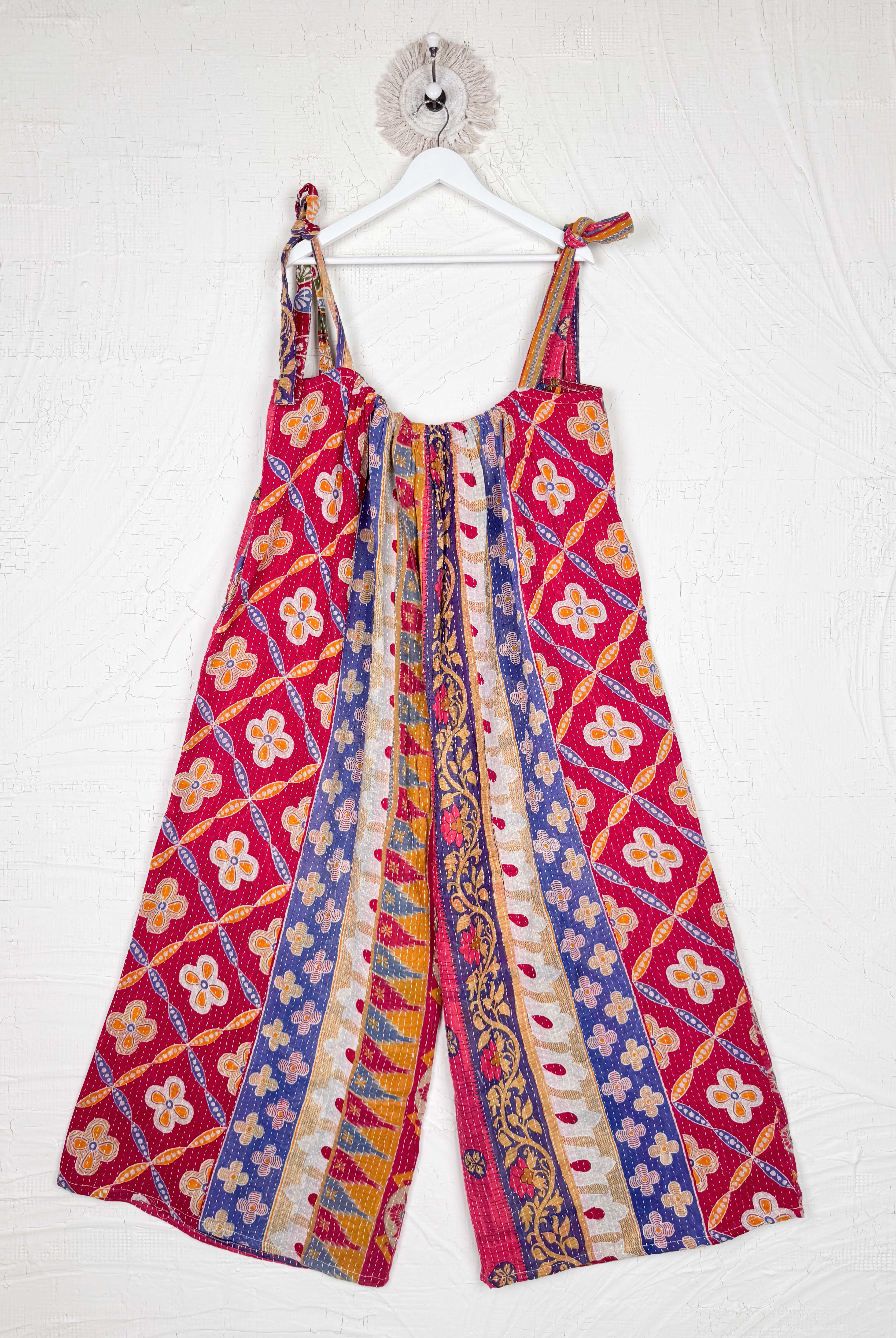 floral flowy women jumpsuit - Love Protect Sustain