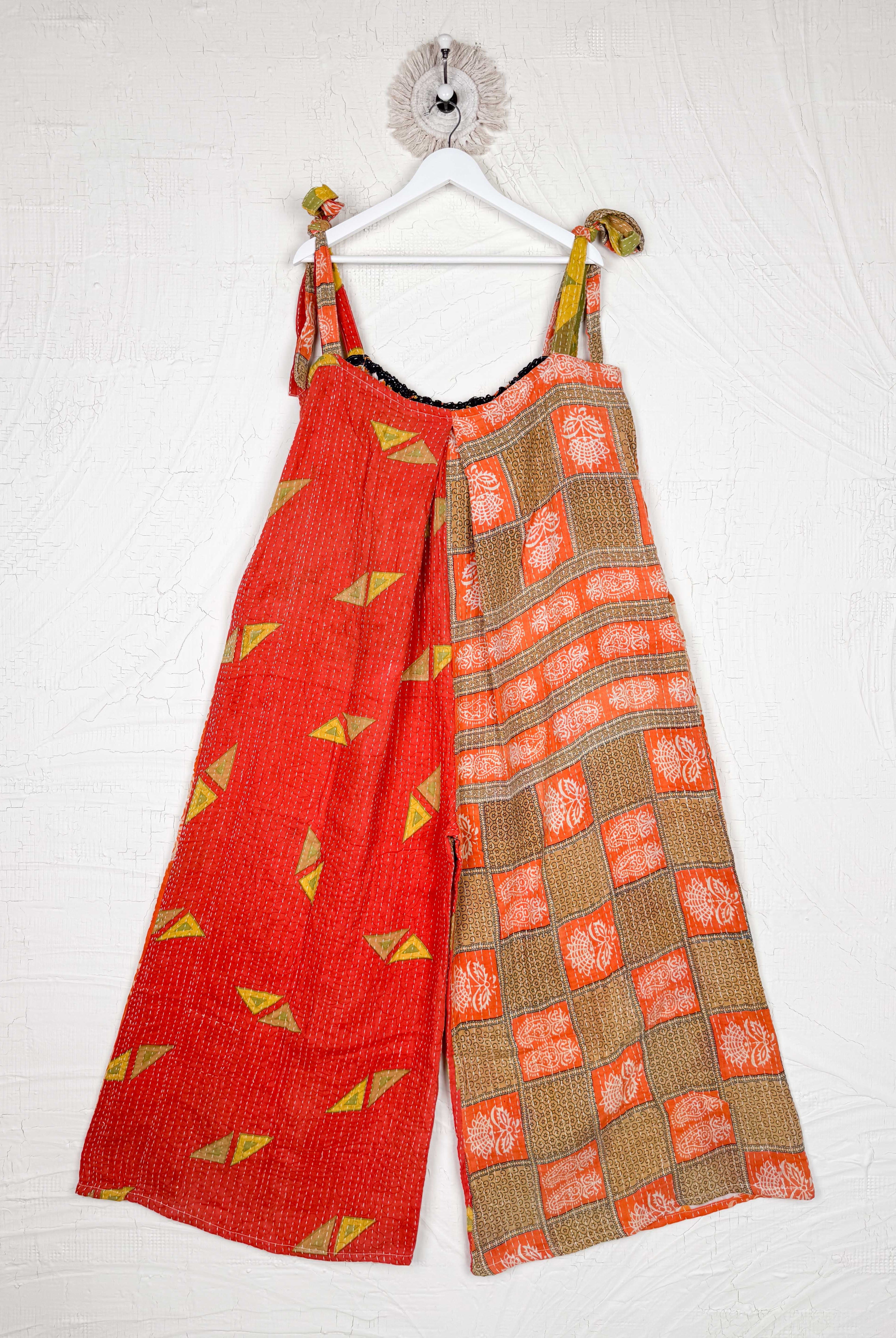 floral vintage women jumpsuit - Love Protect Sustain