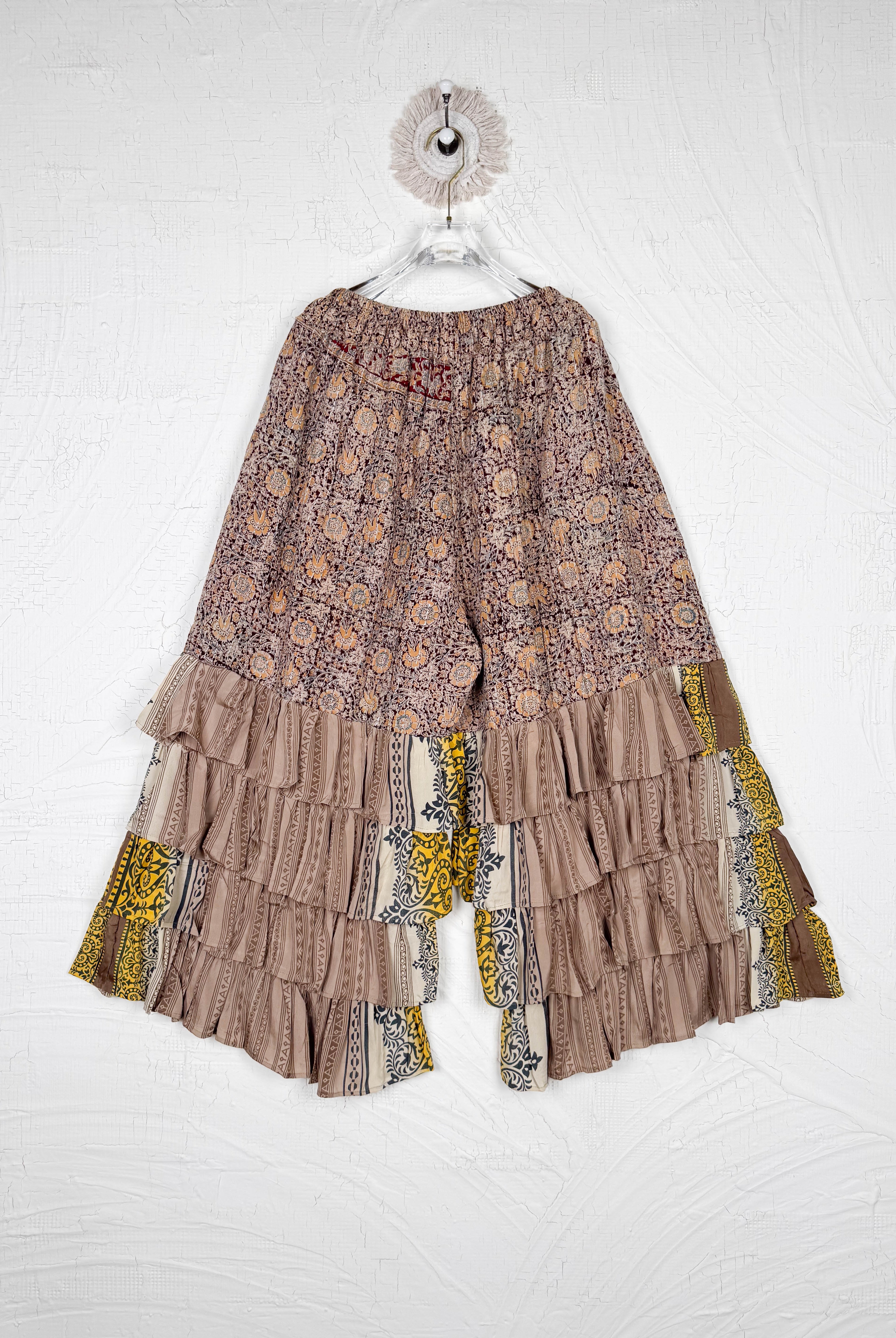 floral wide leg Ruffle Pants - Love Protect Sustain