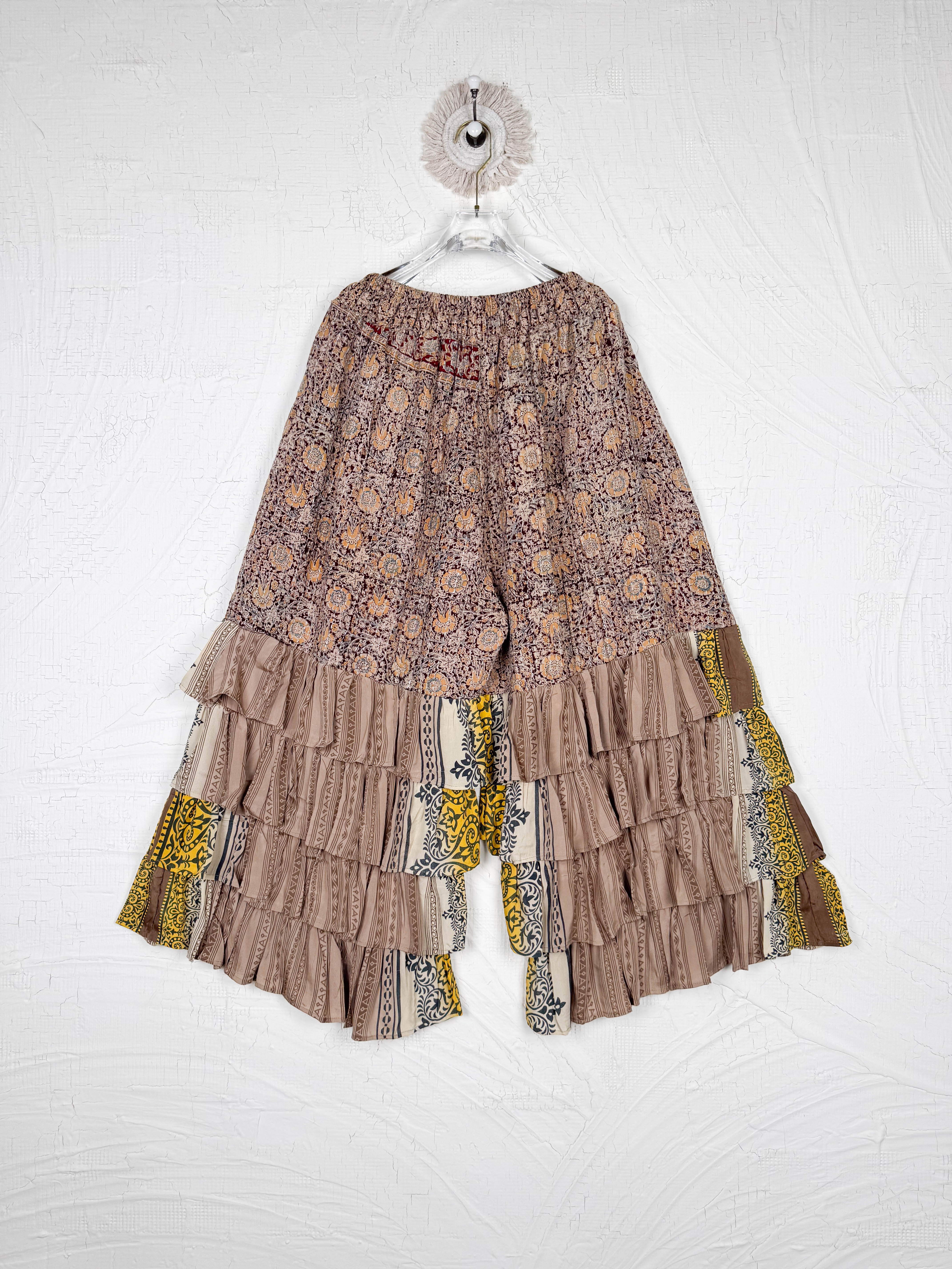 floral wide leg Ruffle Pants - Love Protect Sustain