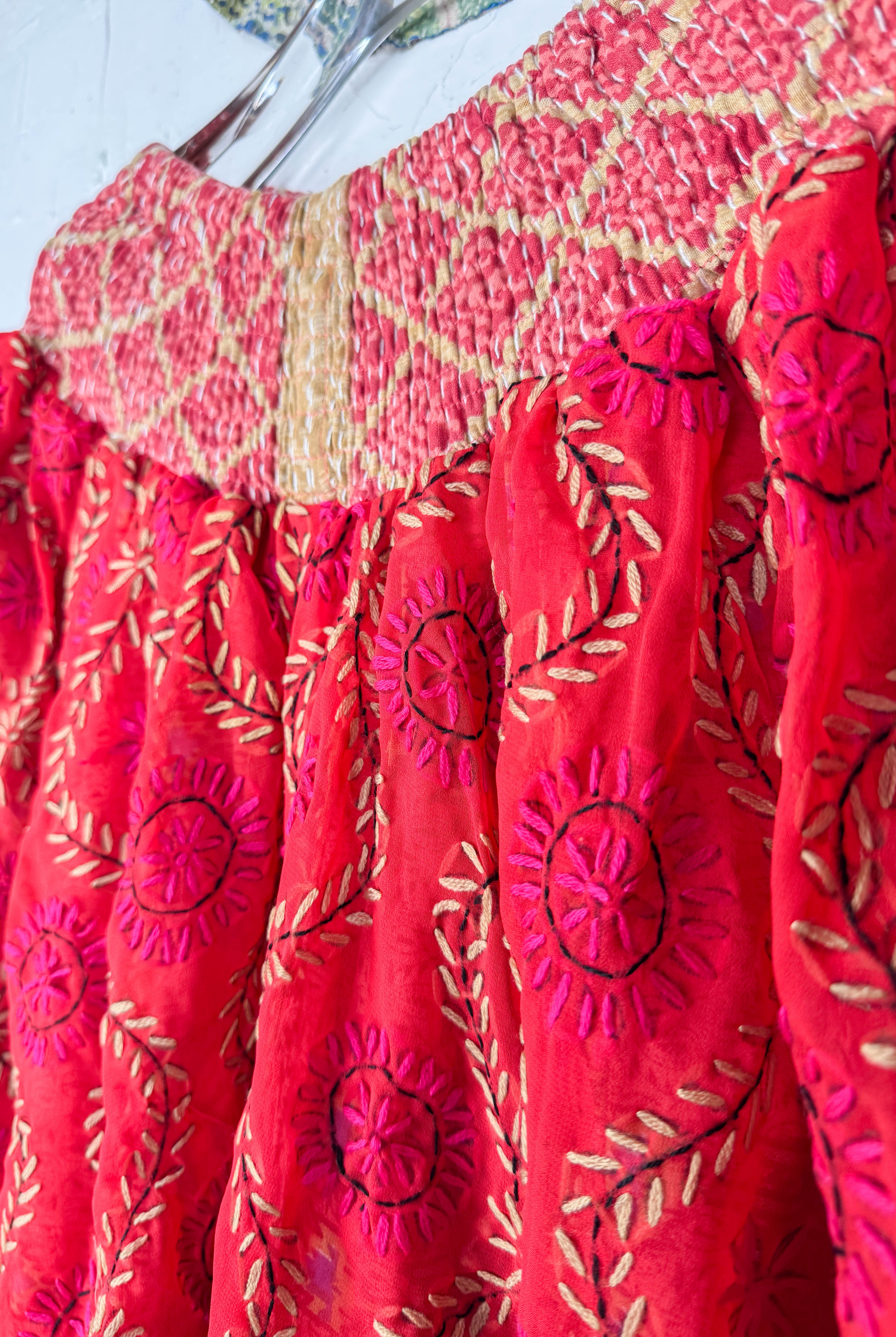 geometric embroidered pants - Love Protect Sustain