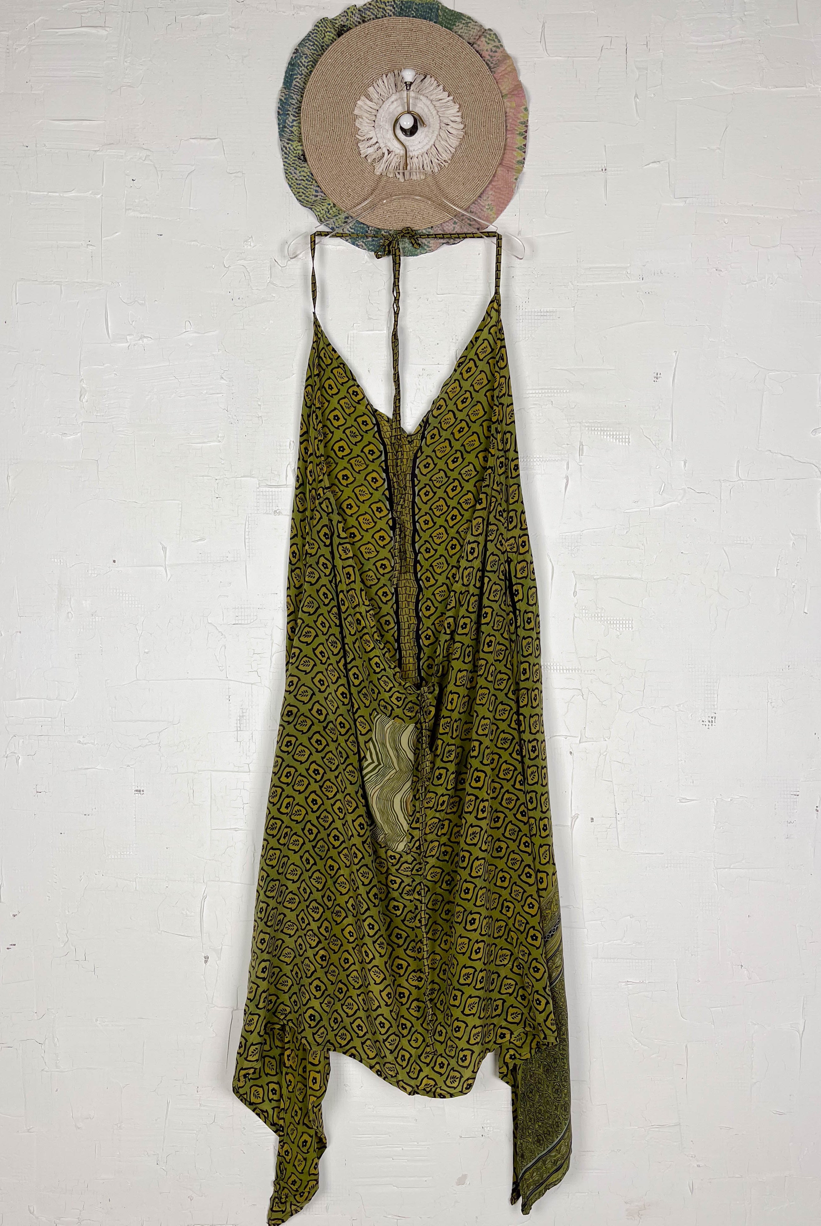 green silk dress - Love Protect Sustain