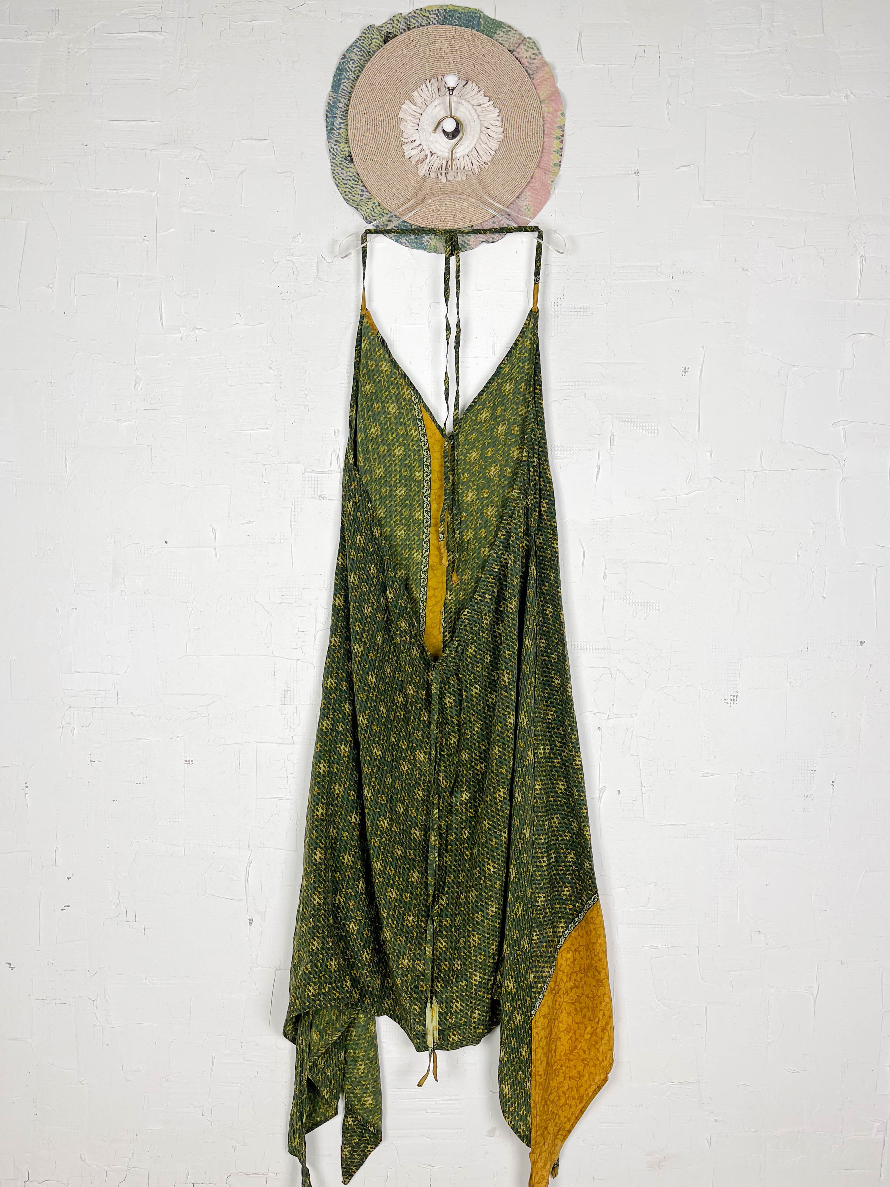 green silk summer dress - Love Protect Sustain