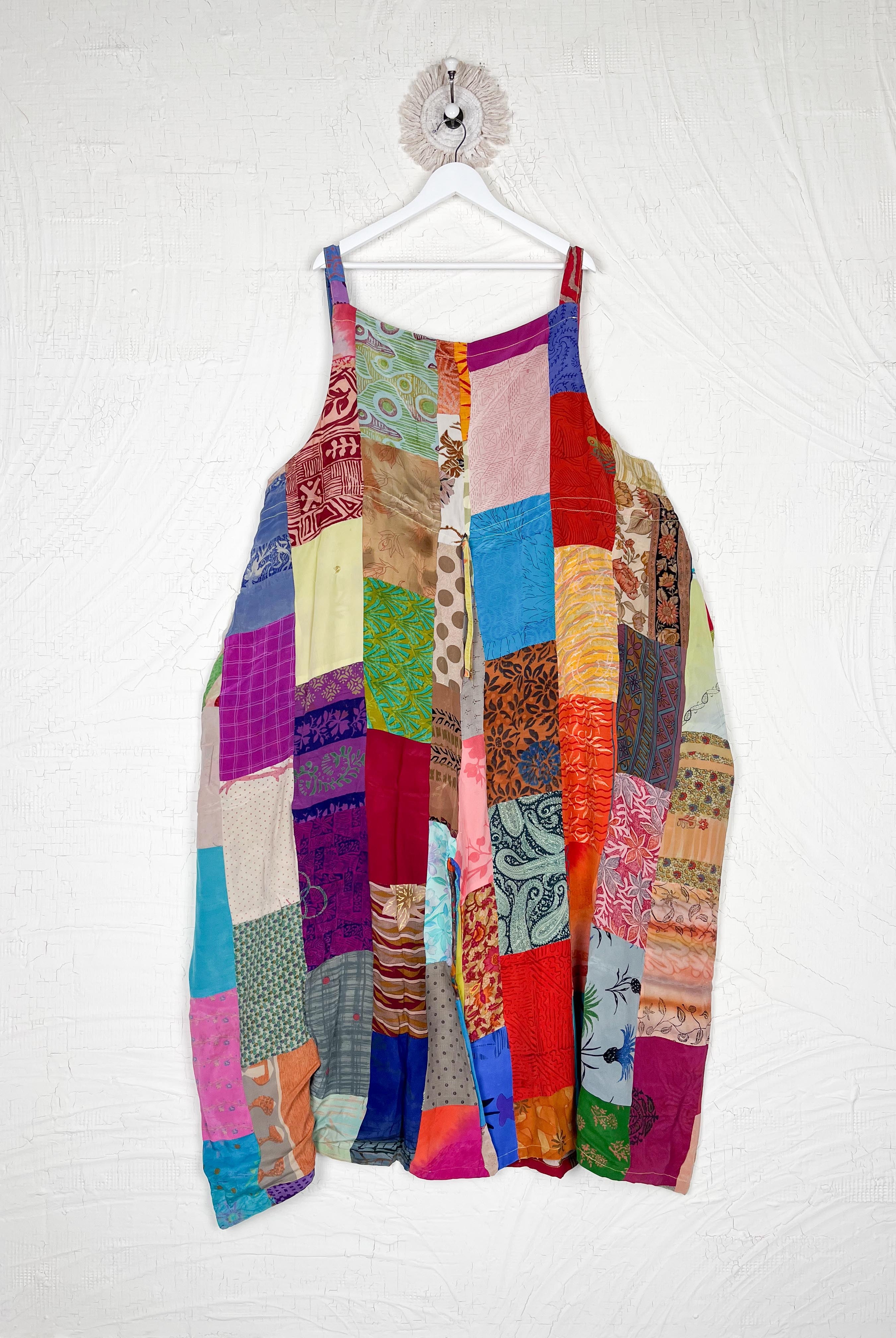 handmade patchwork jumpsuit - Love Protect Sustain