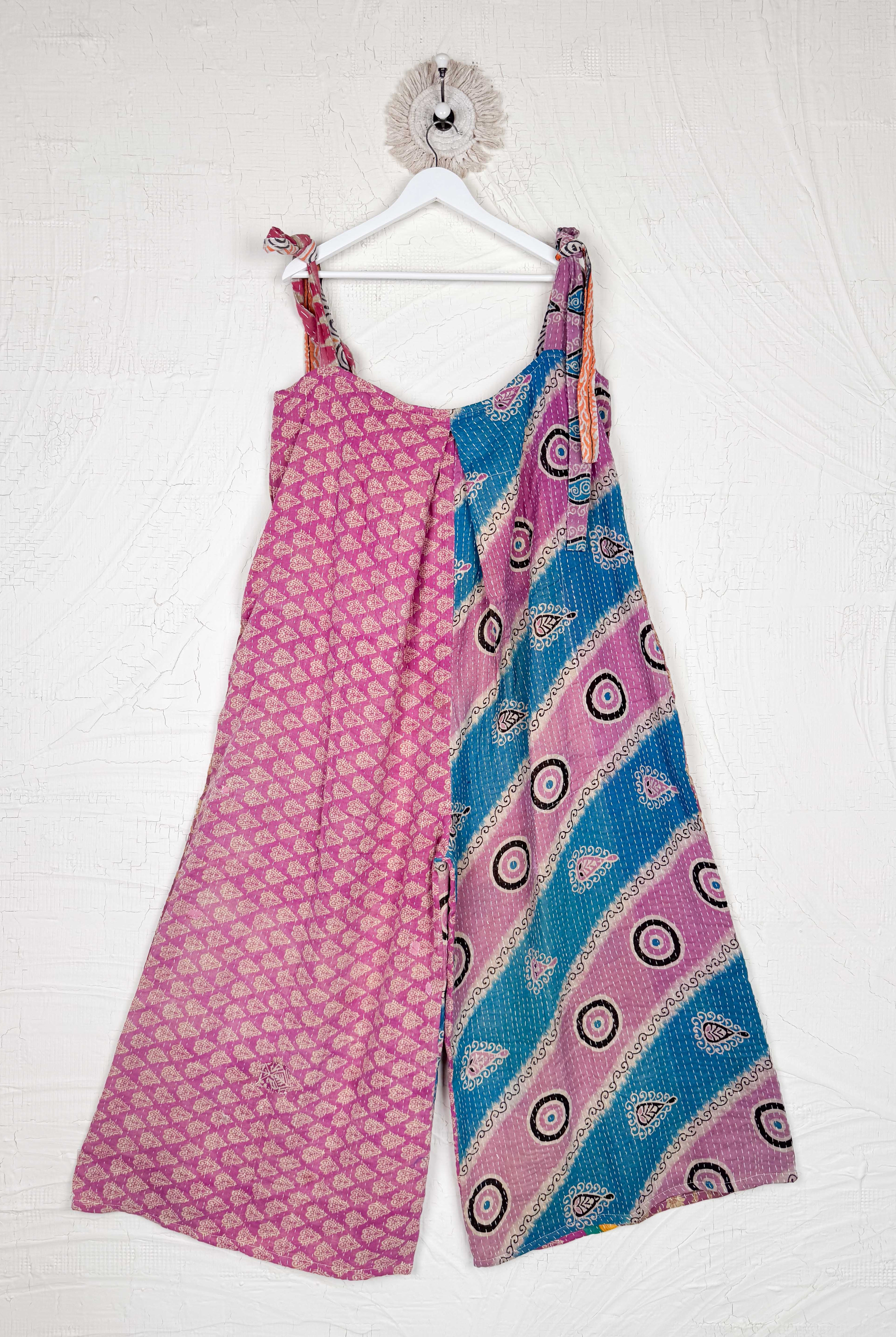 handmade tie kantha jumpsuit - Love Protect Sustain