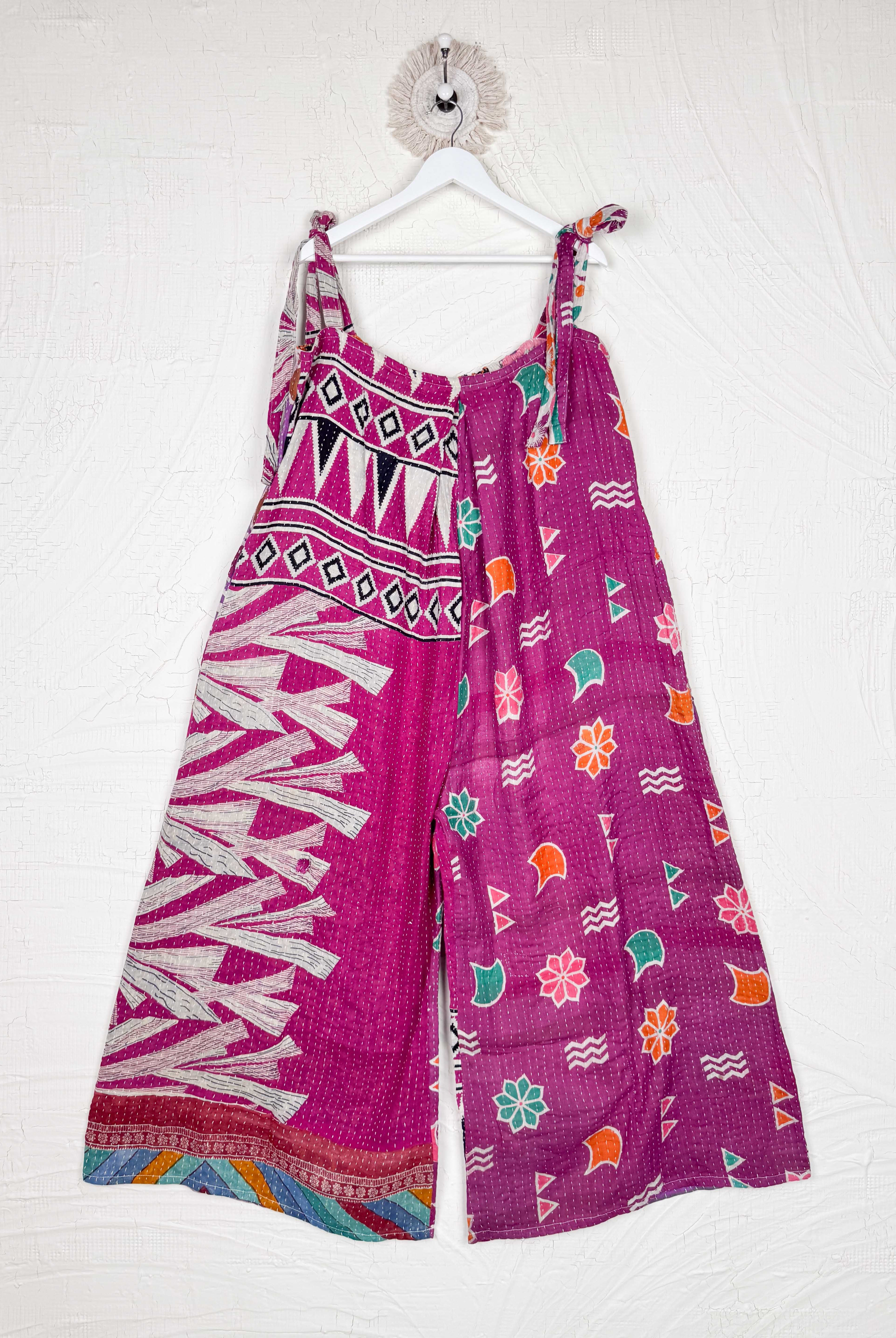handmade women kantha jumpsuit - Love Protect Sustain