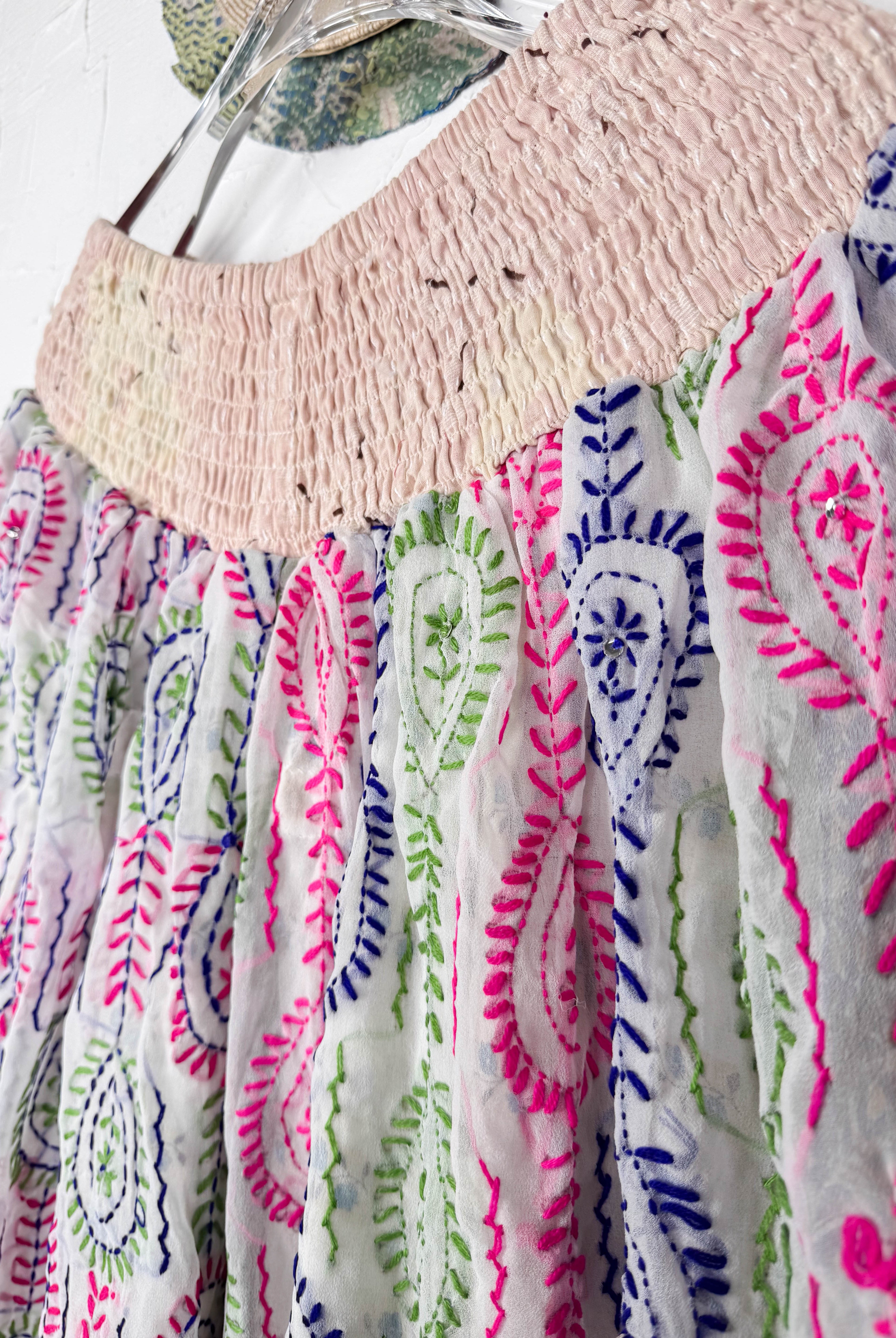 harem leg embroidered pants - Love Protect Sustain