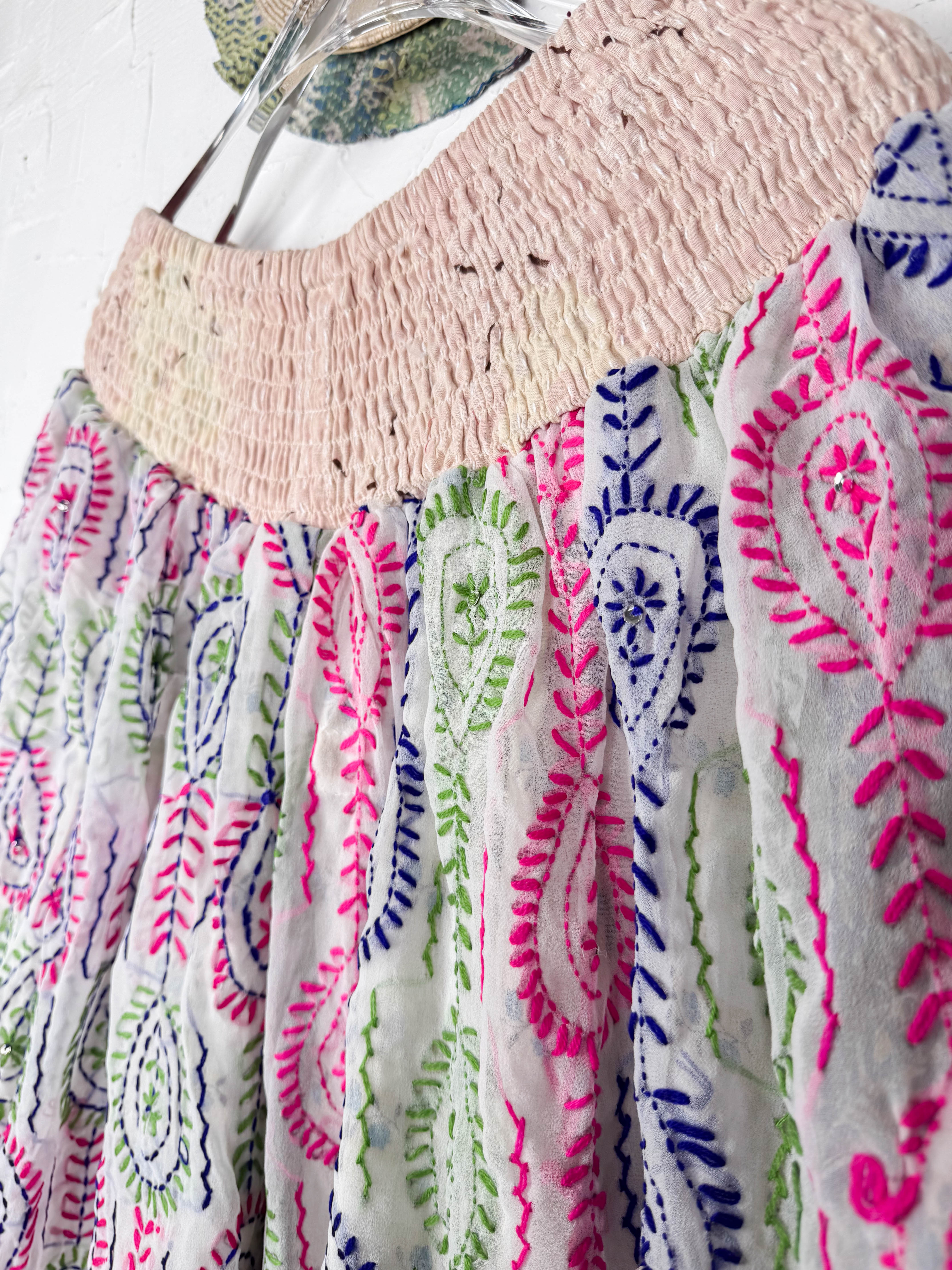 harem leg embroidered pants - Love Protect Sustain