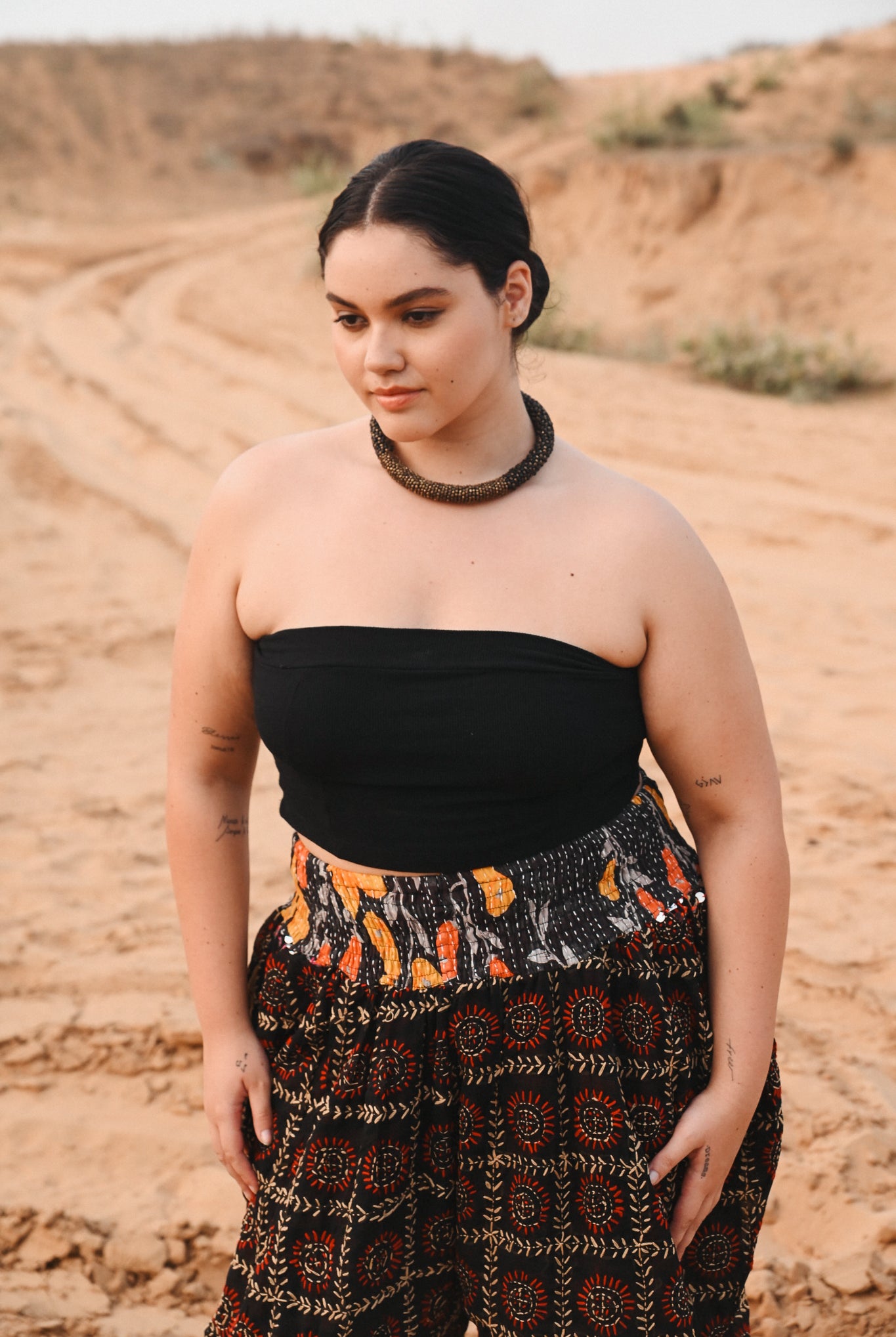 harem pants hand embroidery - Love Protect Sustain