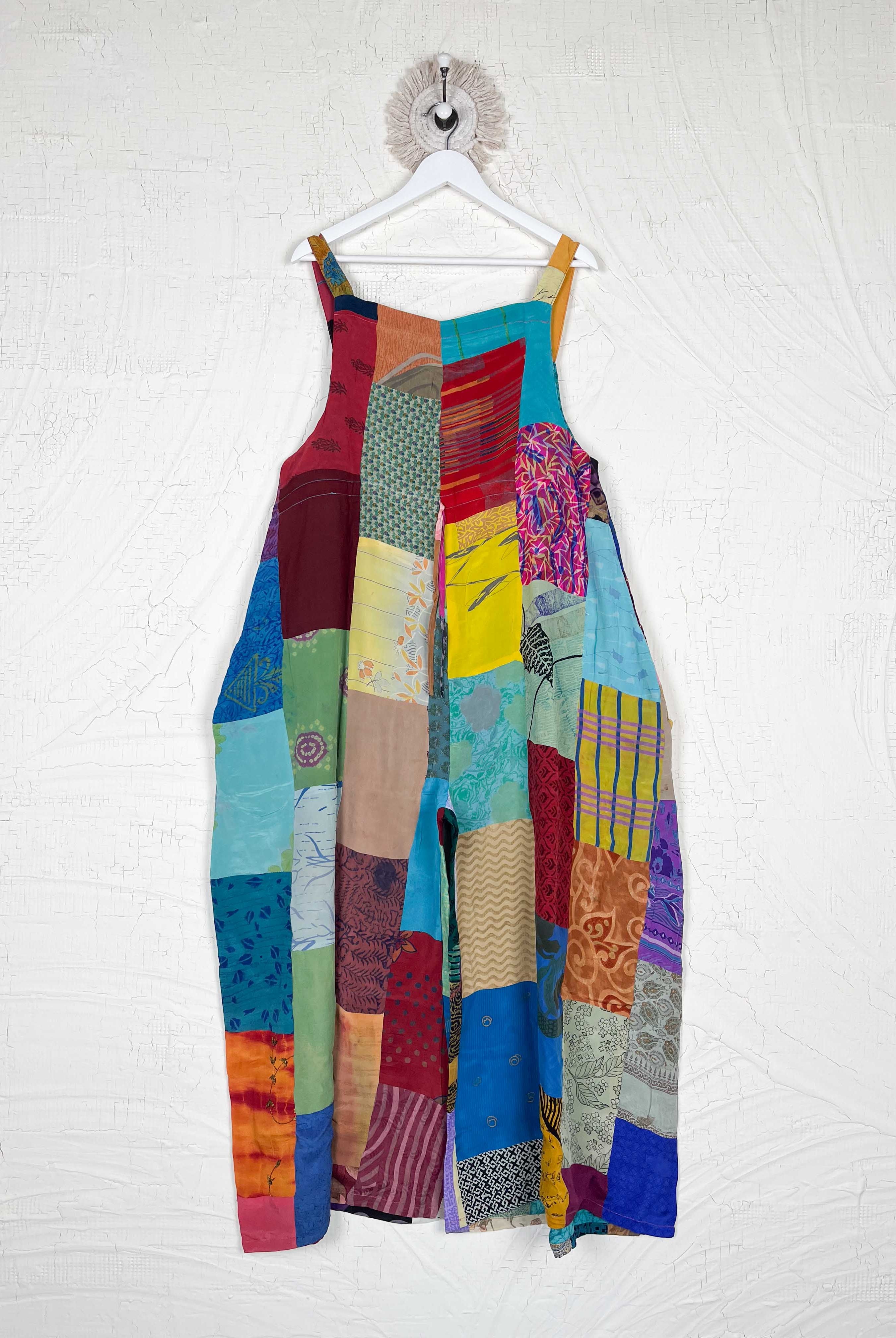 hippie patchwork dungarees - Love Protect Sustain