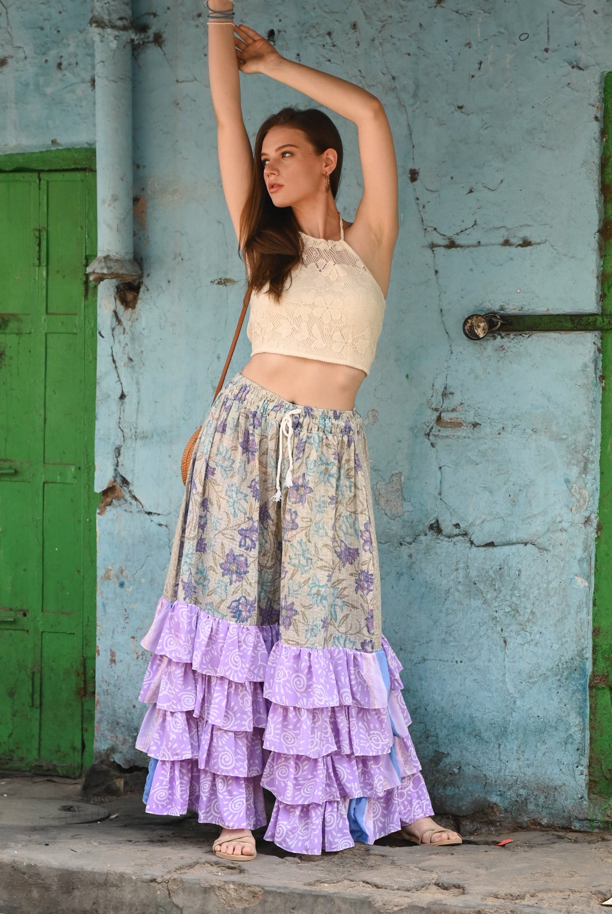 kantha women summer pants - Love Protect Sustain
