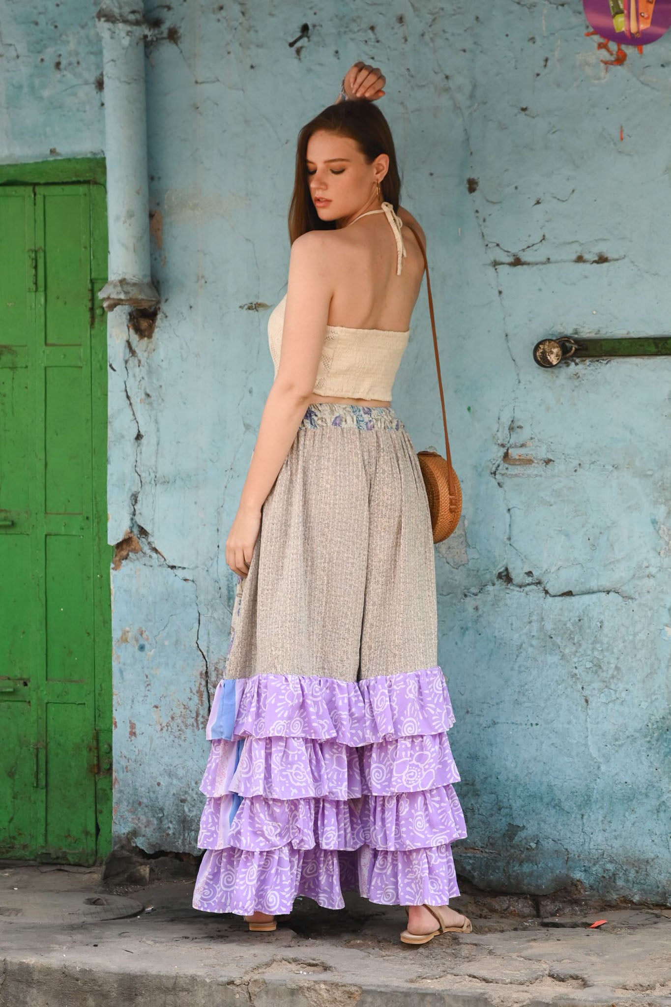 kantha handmade pants - Love Protect Sustain