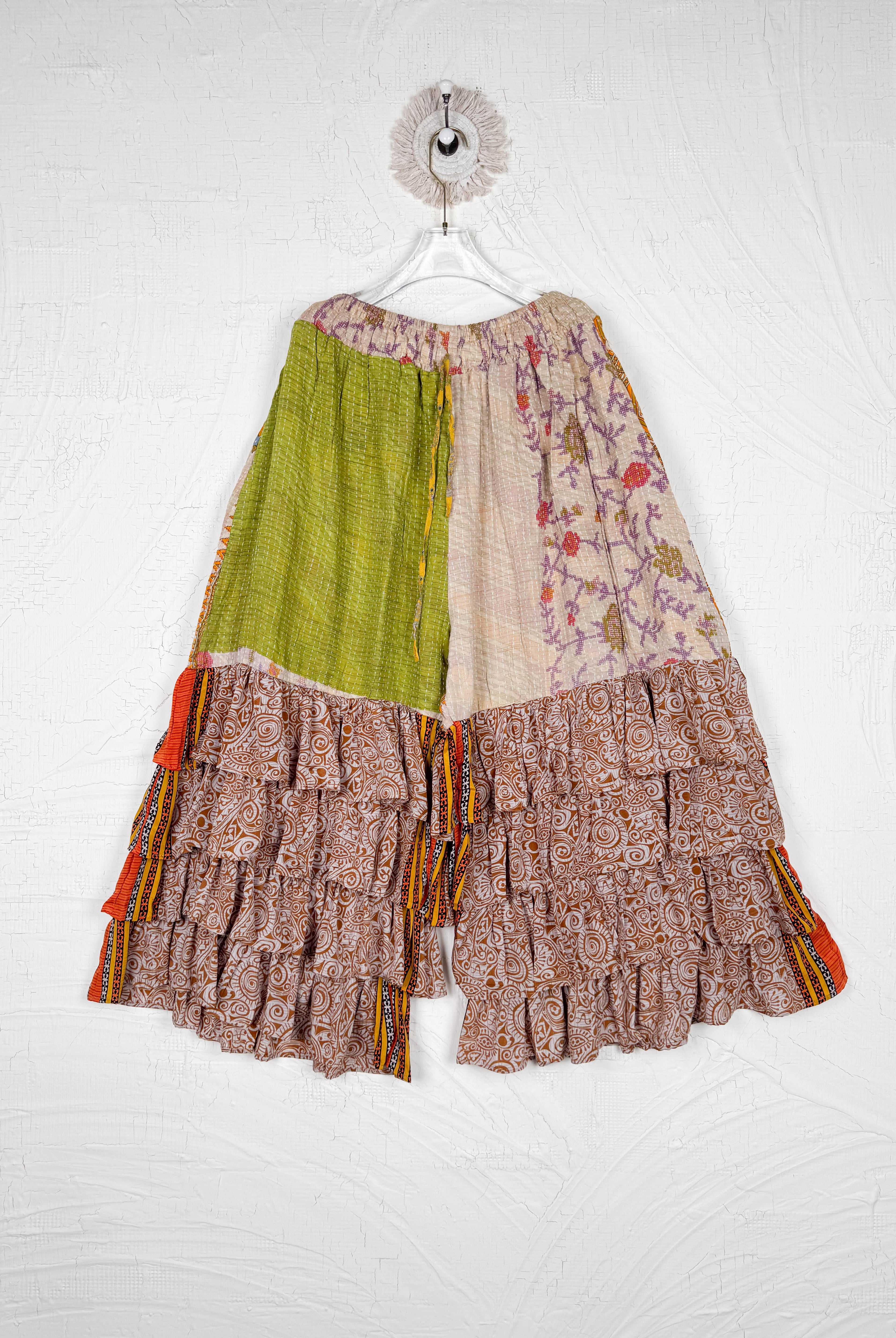 kantha ruffle pants - Love Protect Sustain