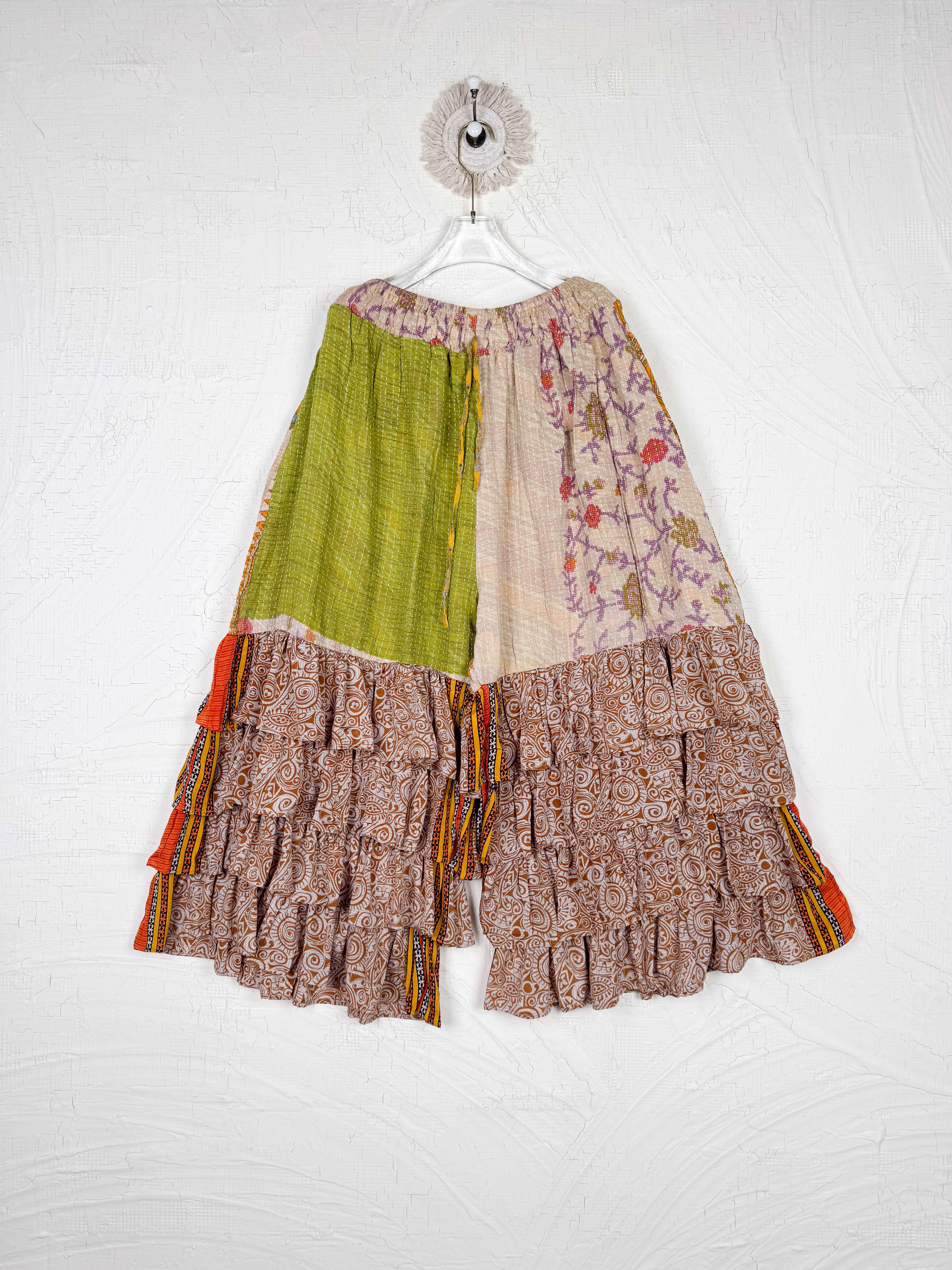 kantha ruffle pants - Love Protect Sustain