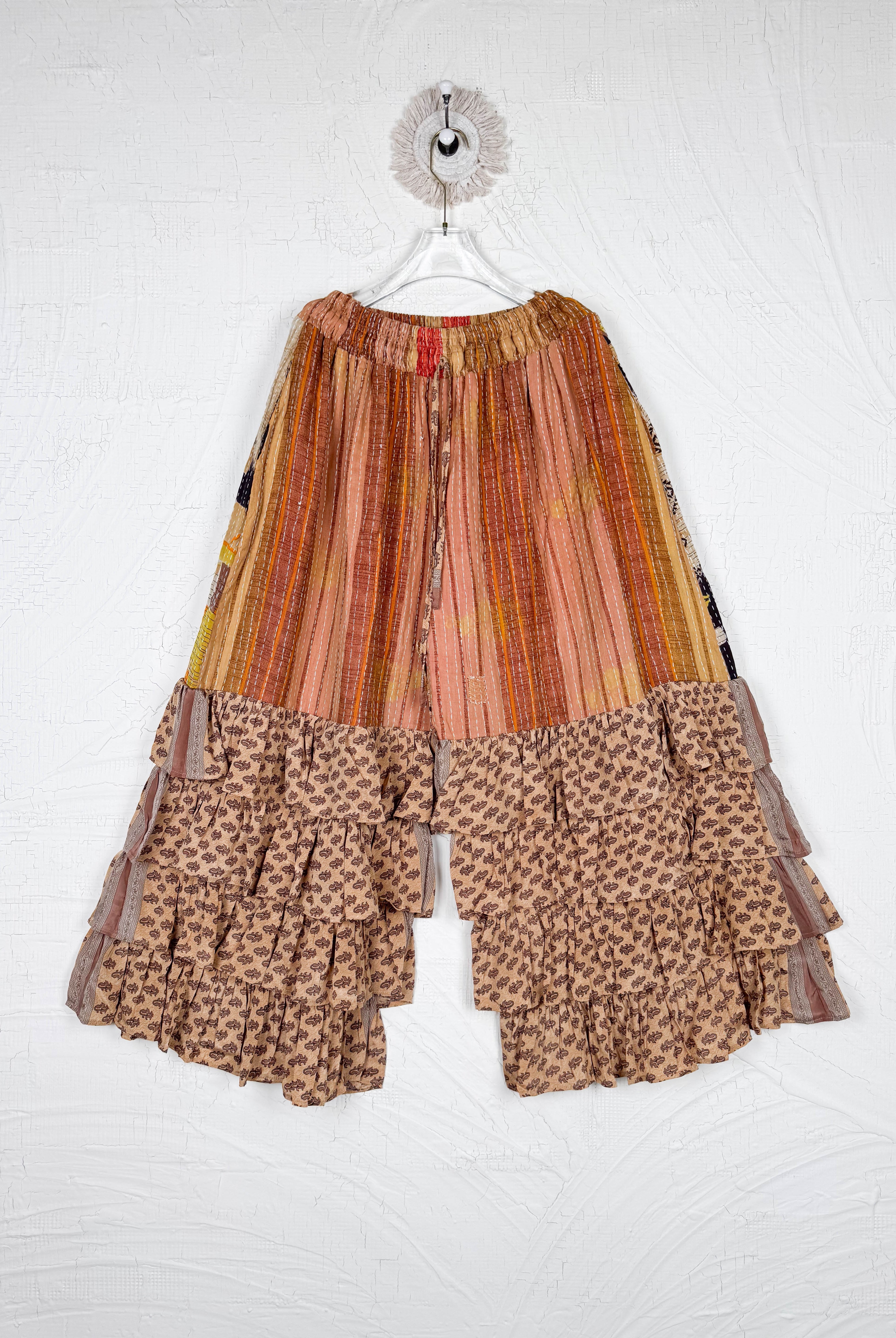 kantha ruffle pants - Love Protect Sustain