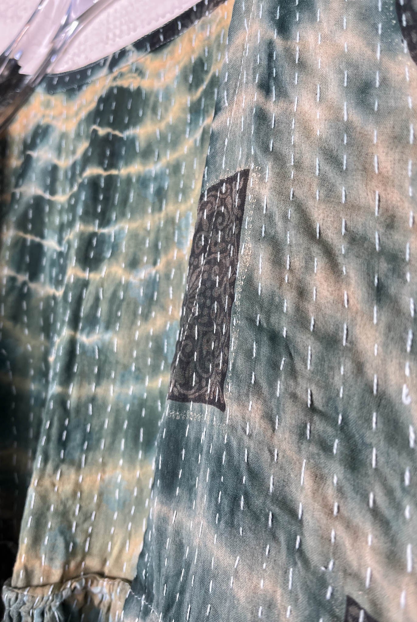 kantha tie dye cropped leg jumpsuit - Love Protect Sustain