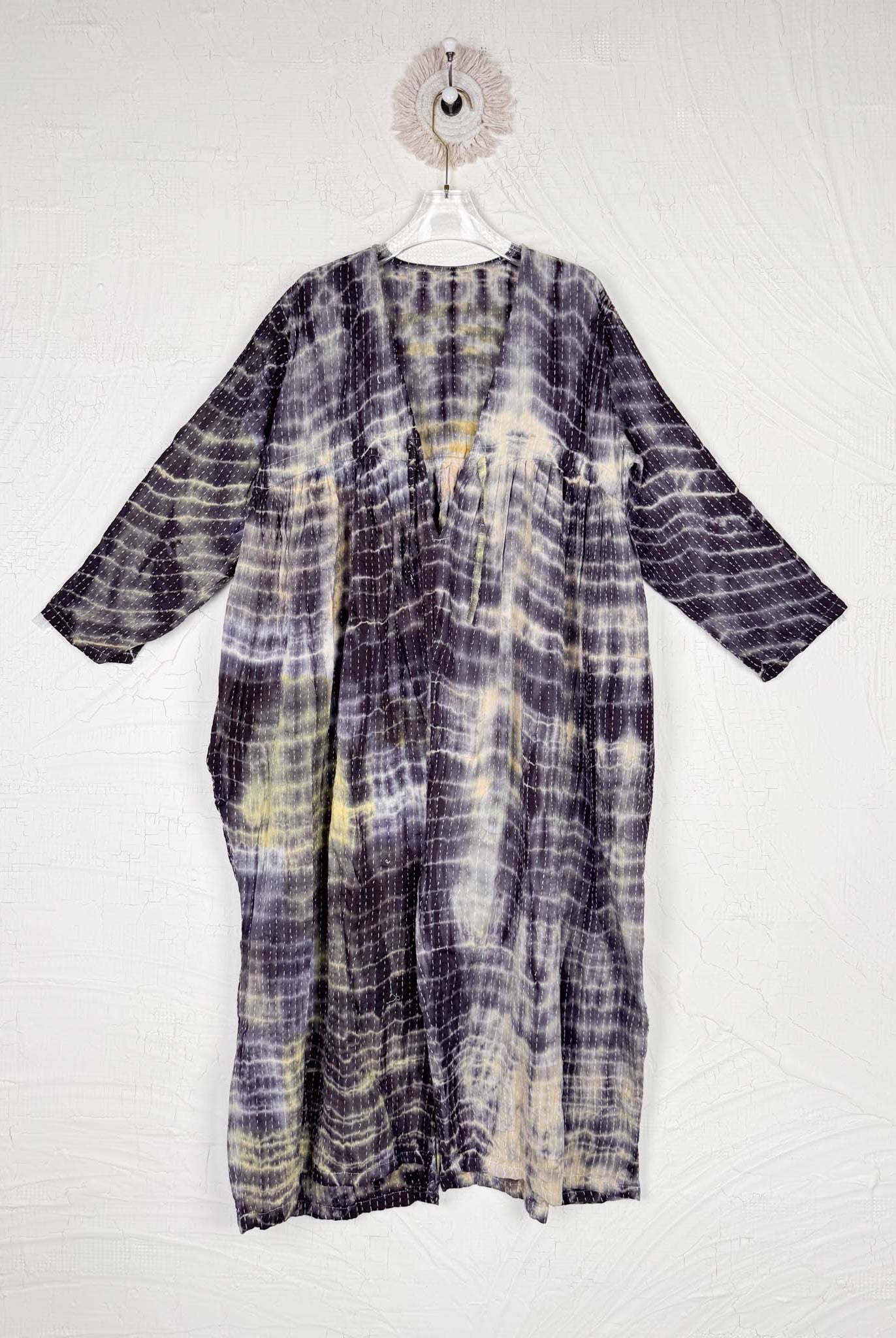 long sleeve kantha jumpsuit - Love Protect Sustain