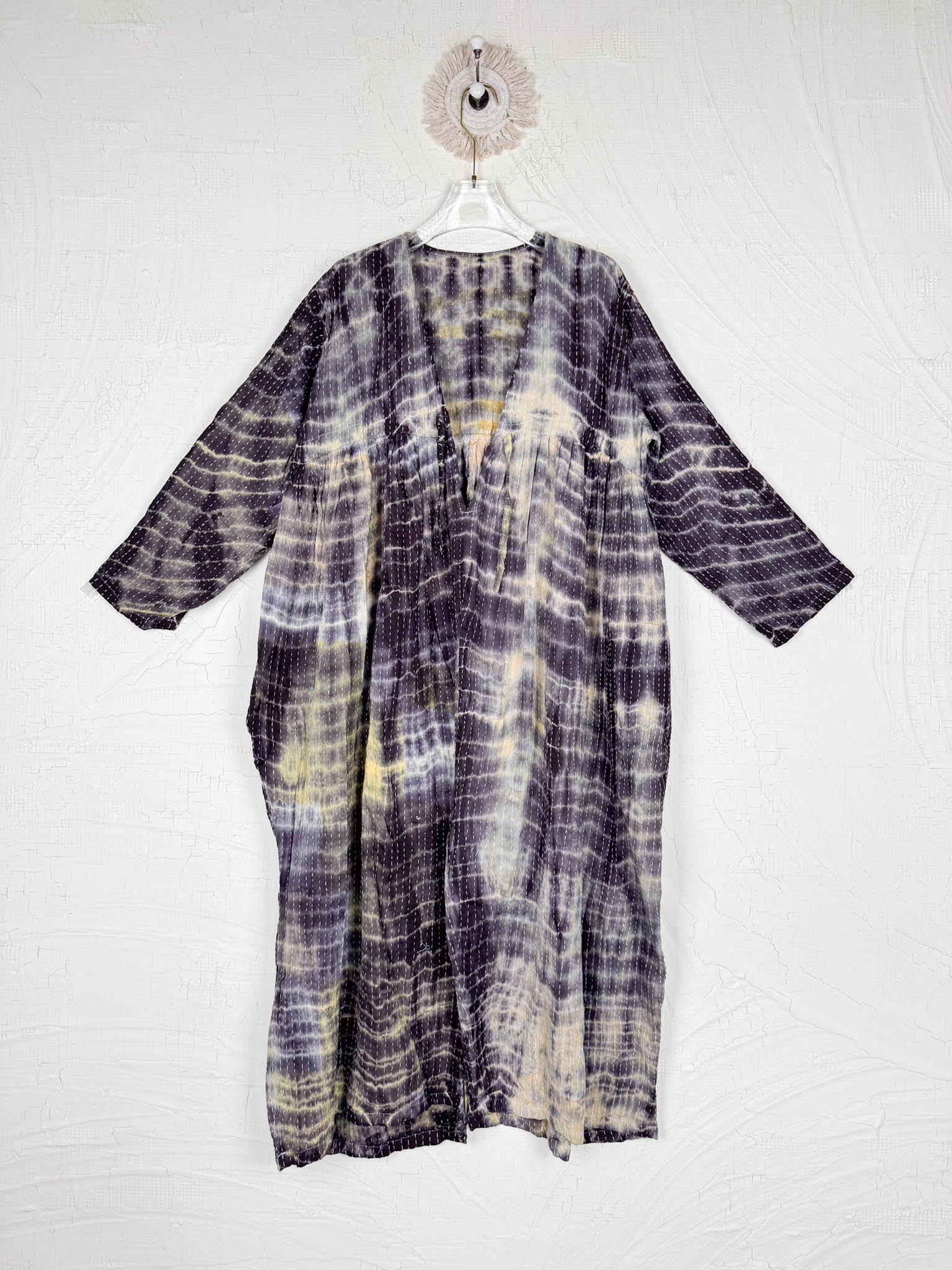 long sleeve kantha jumpsuit - Love Protect Sustain