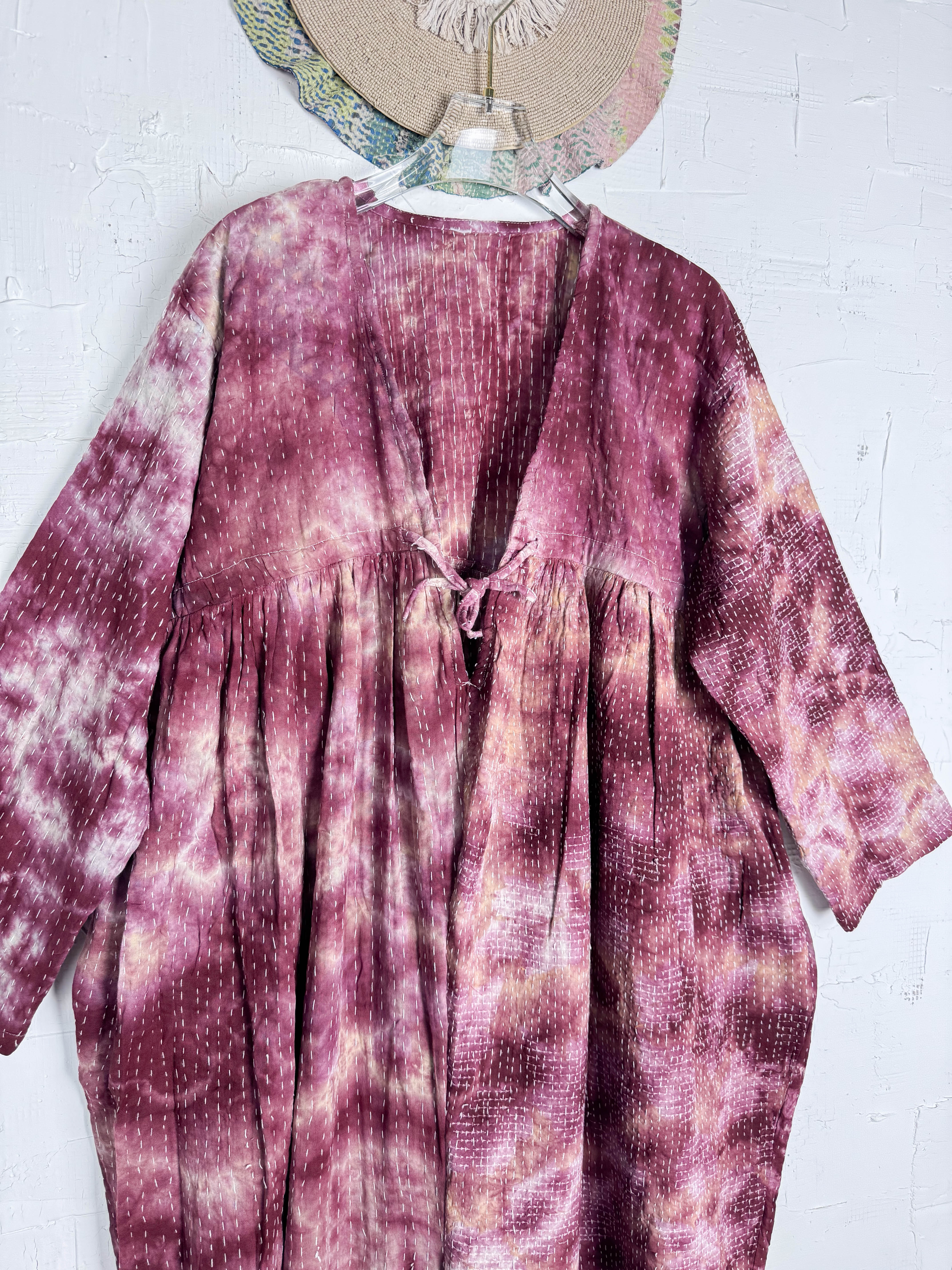 maroon kantha jumpsuit - Love Protect Sustain