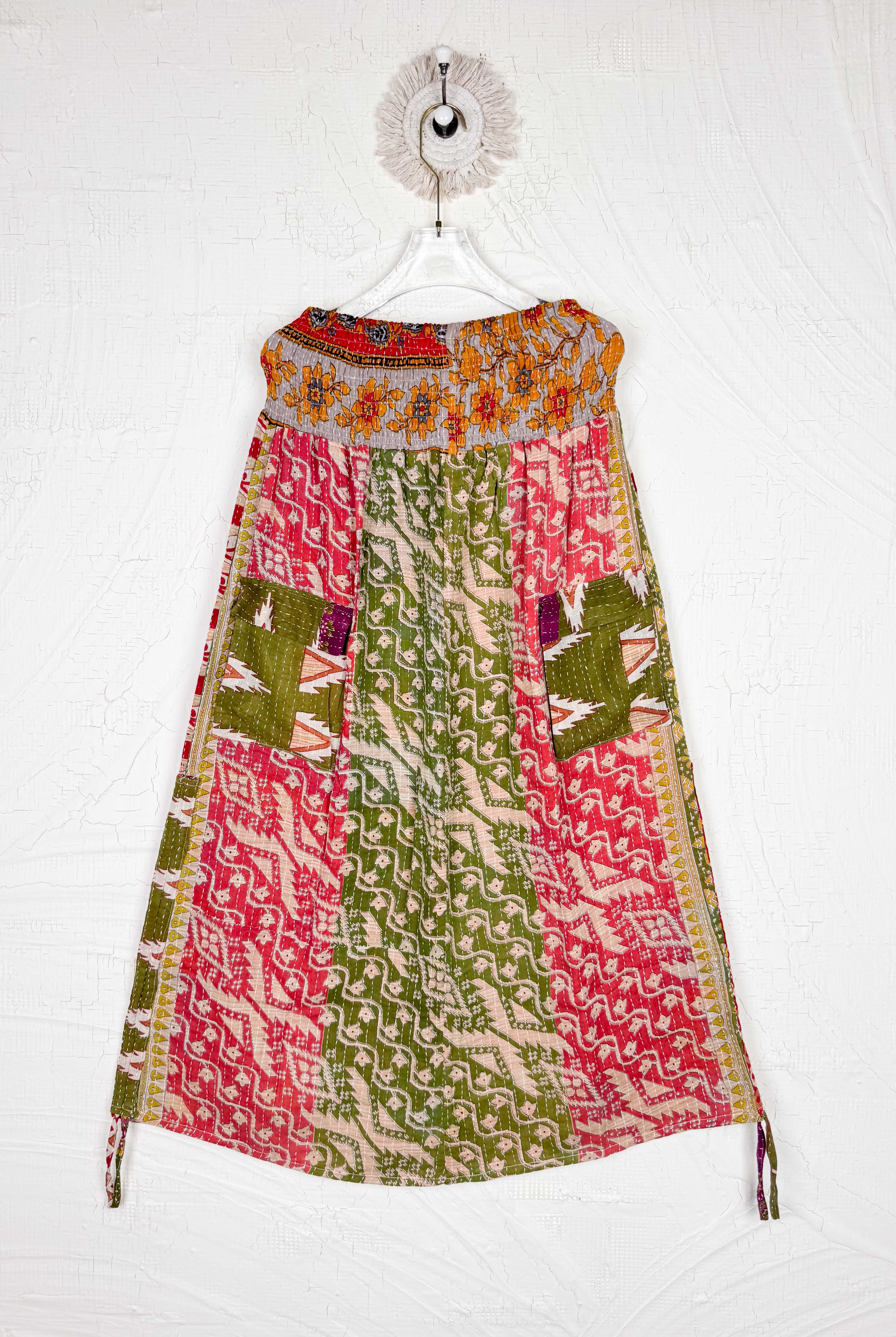 nature women kantha skirt - Love Protect Sustain