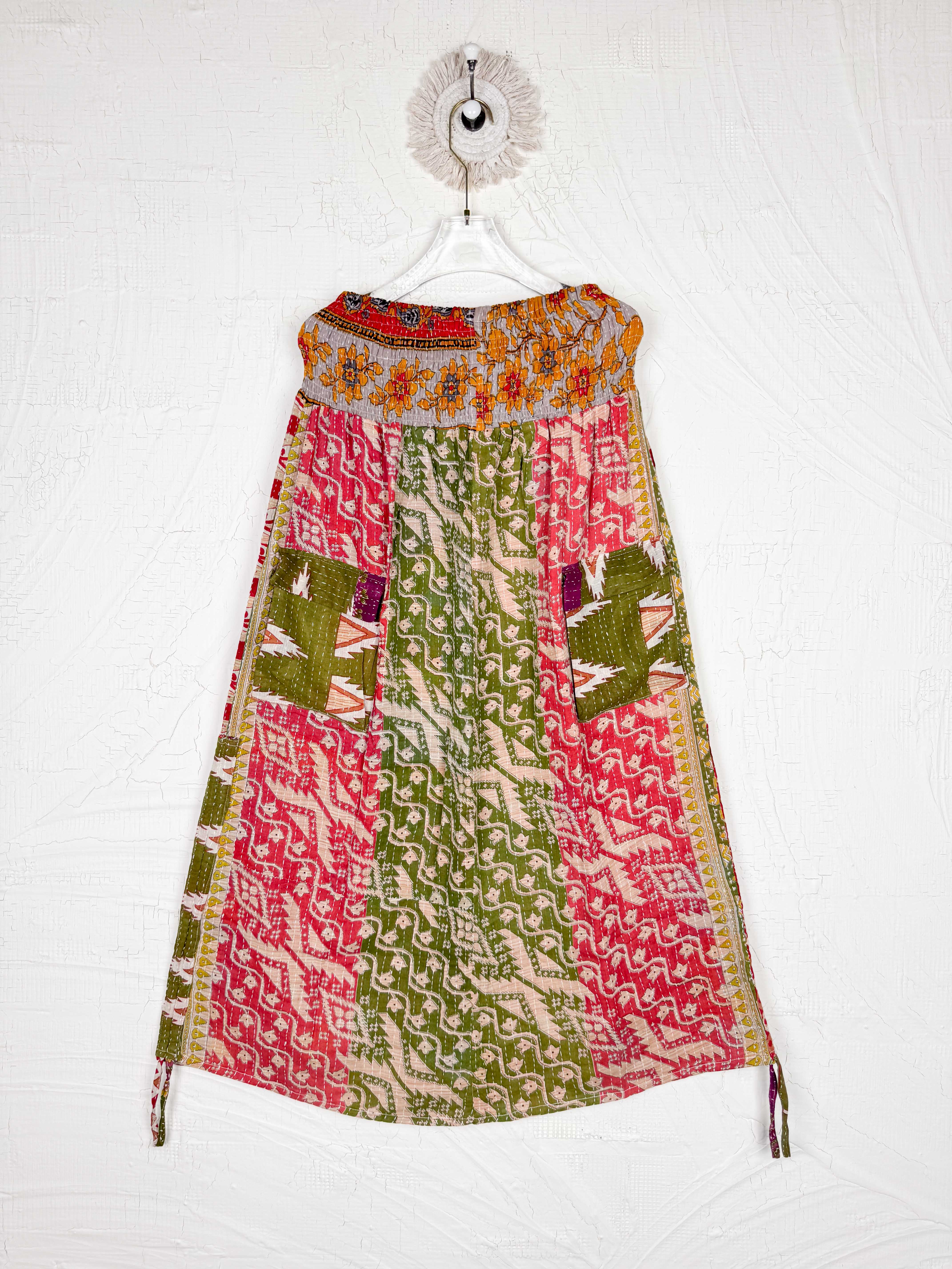 nature women kantha skirt - Love Protect Sustain