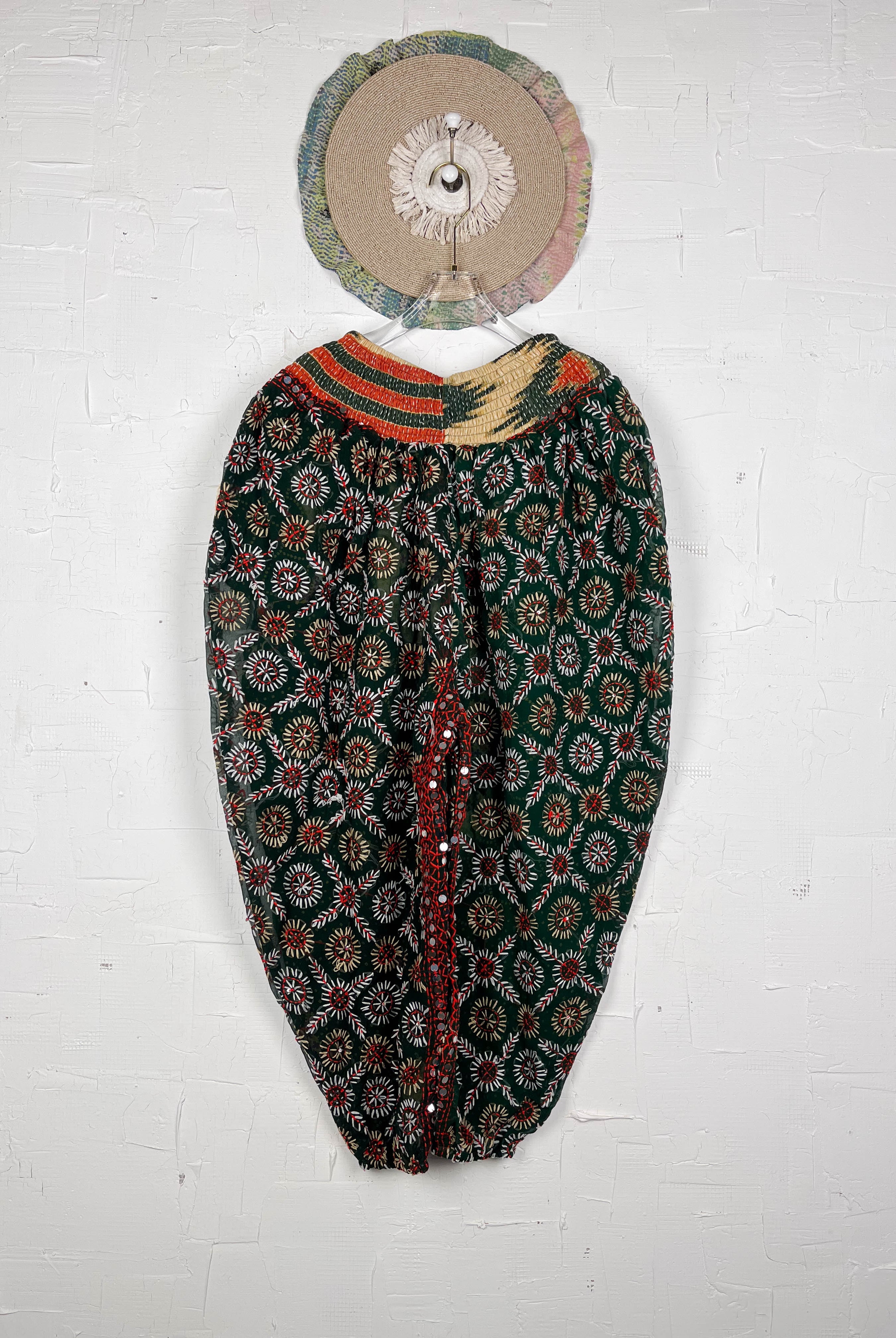 olive green harem pants- Love Protect Sustain