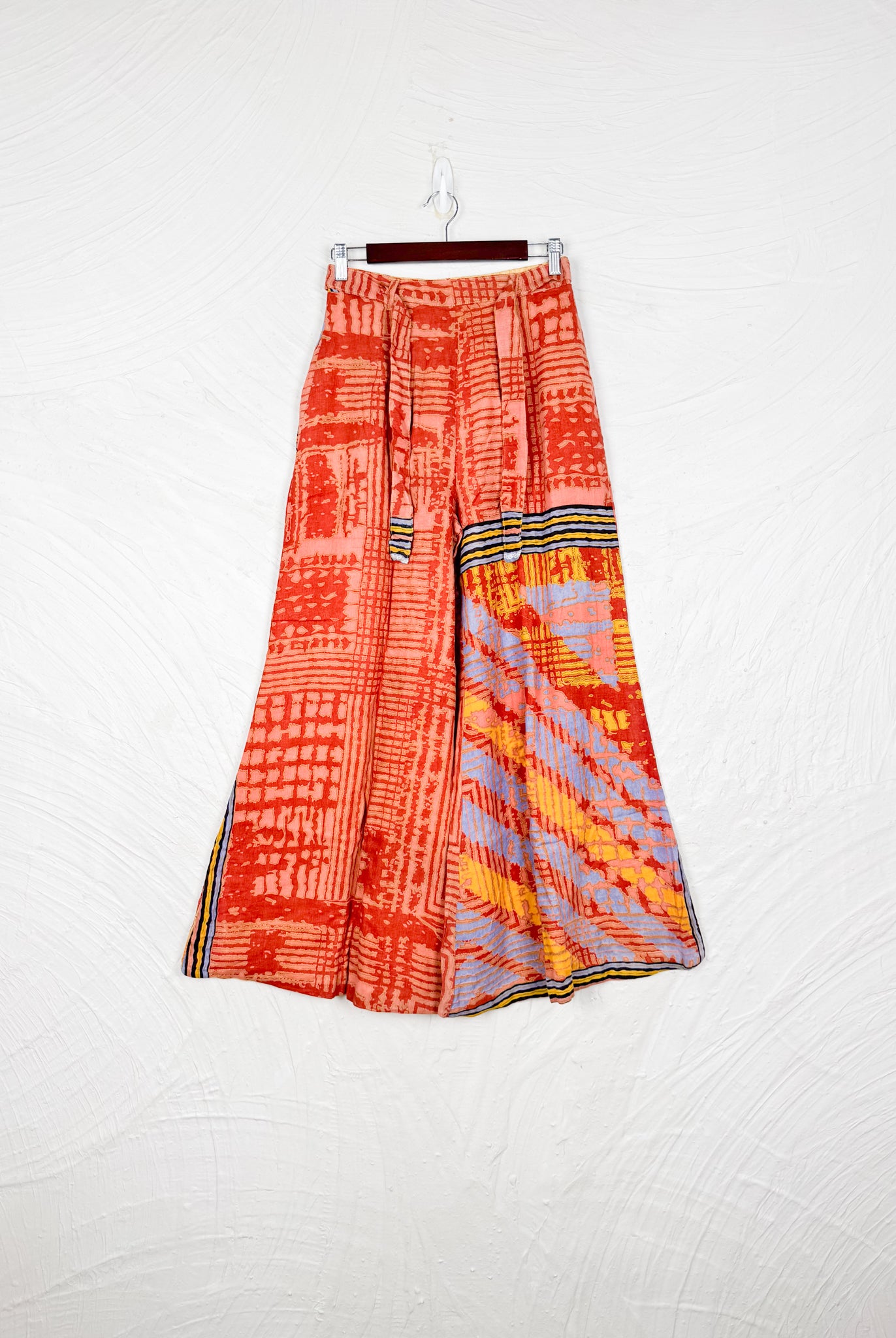 orange abstract pants - Love Protect Sustain
