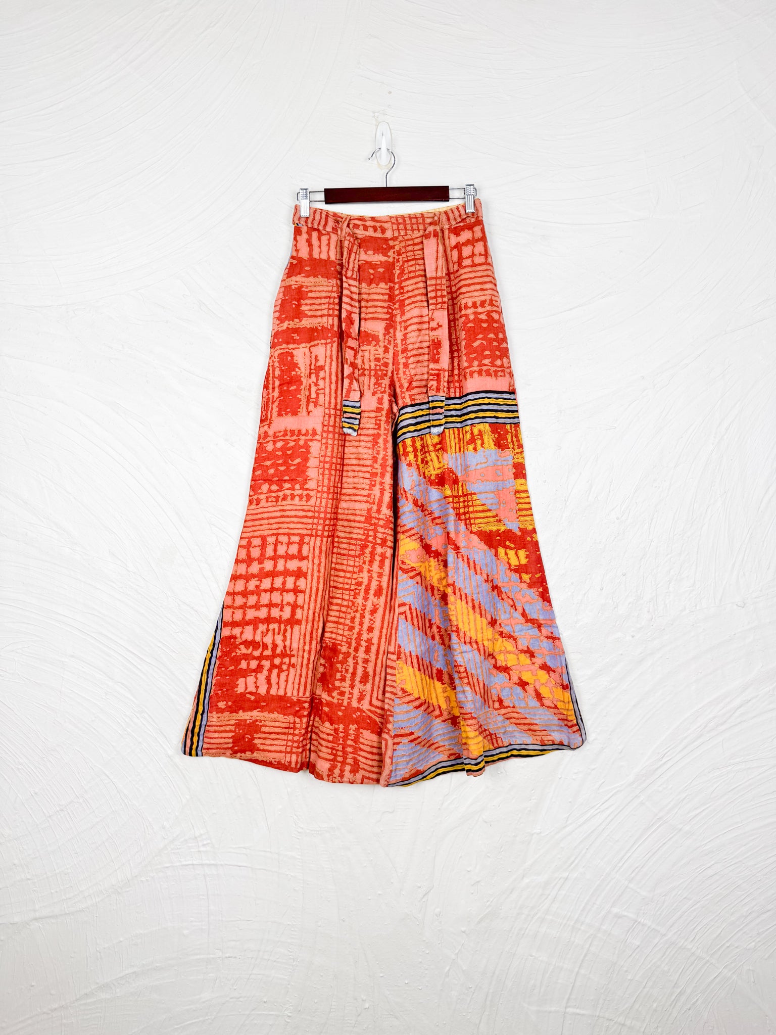 orange abstract pants - Love Protect Sustain