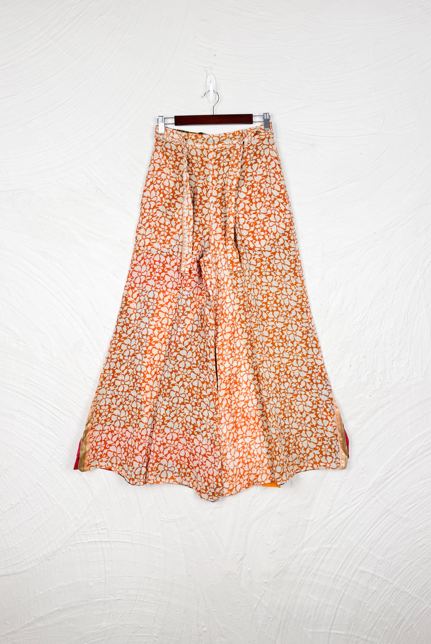 orange loral pants - Love Protect Sustain