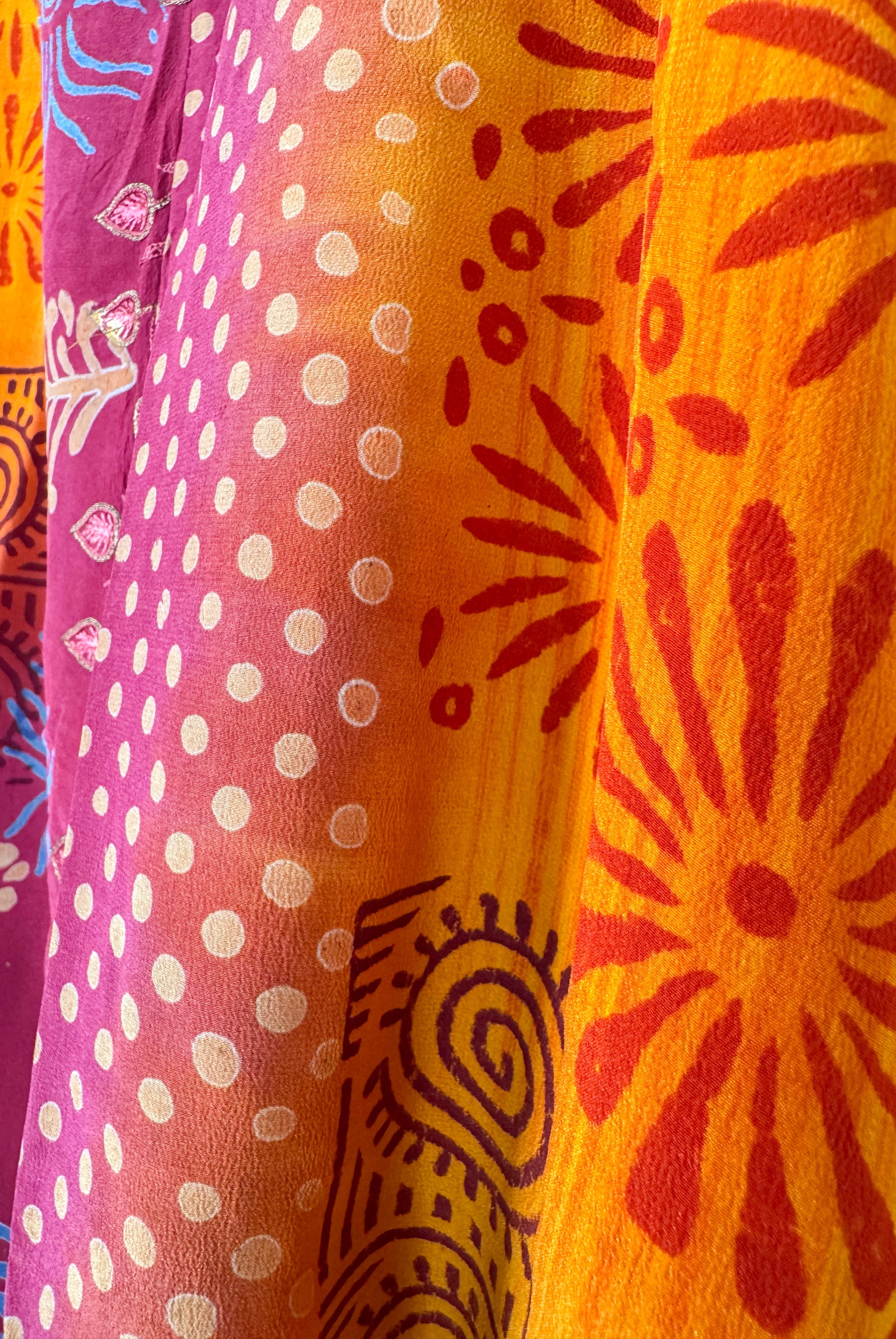 orange red silk dress - Love Protect Sustain