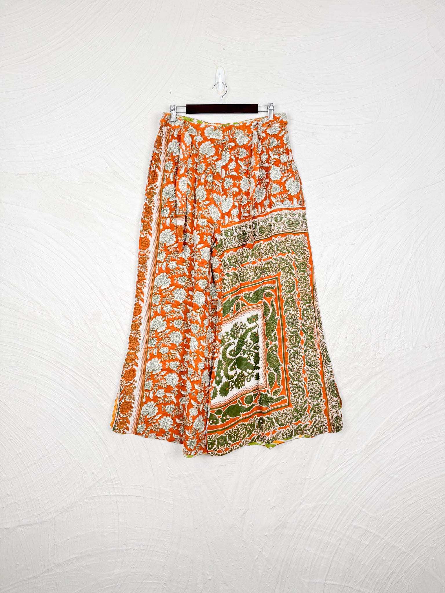 ornage floral pants - Love Protect Sustain