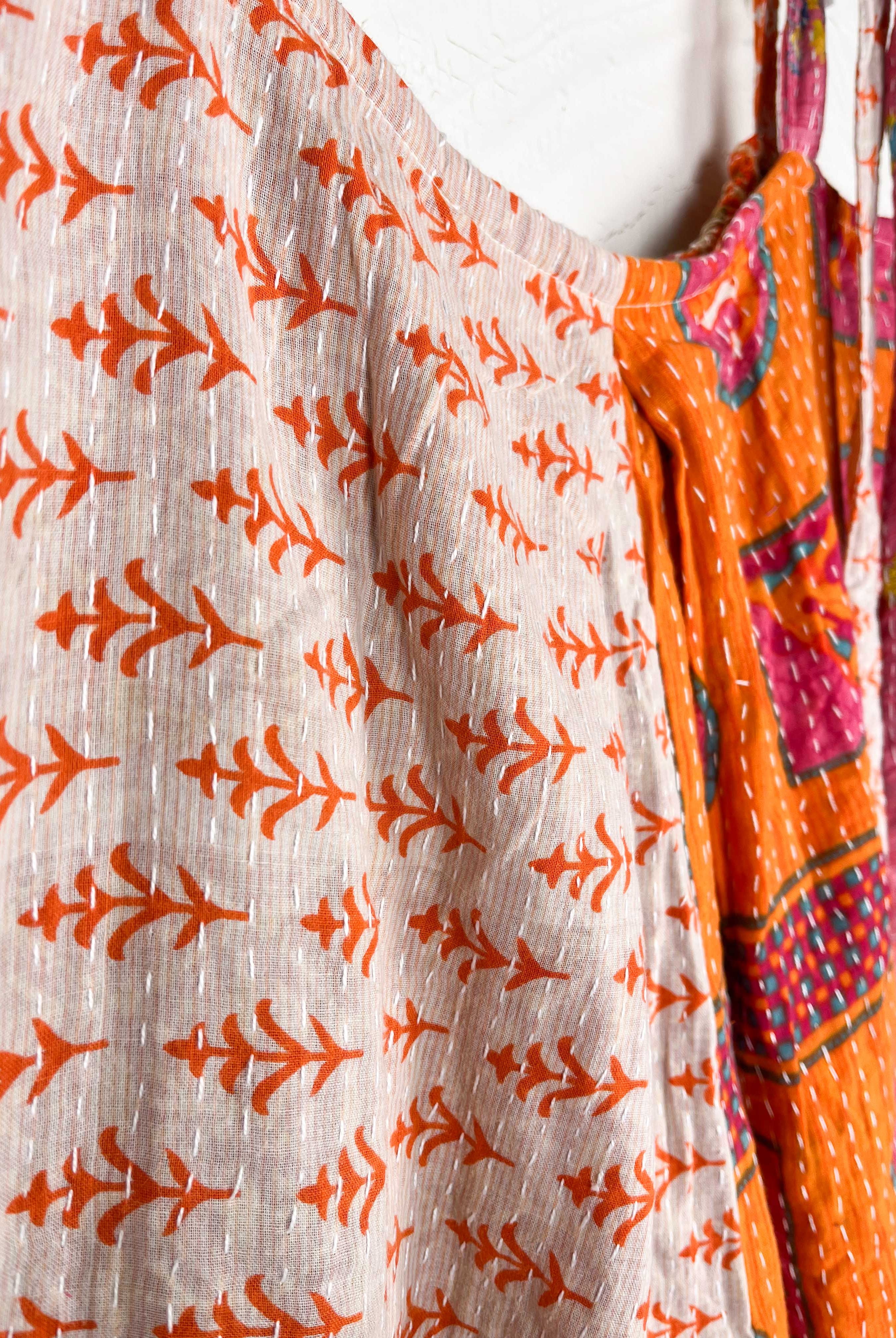 ornage kantha jumpsuit - Love Protect Sustain