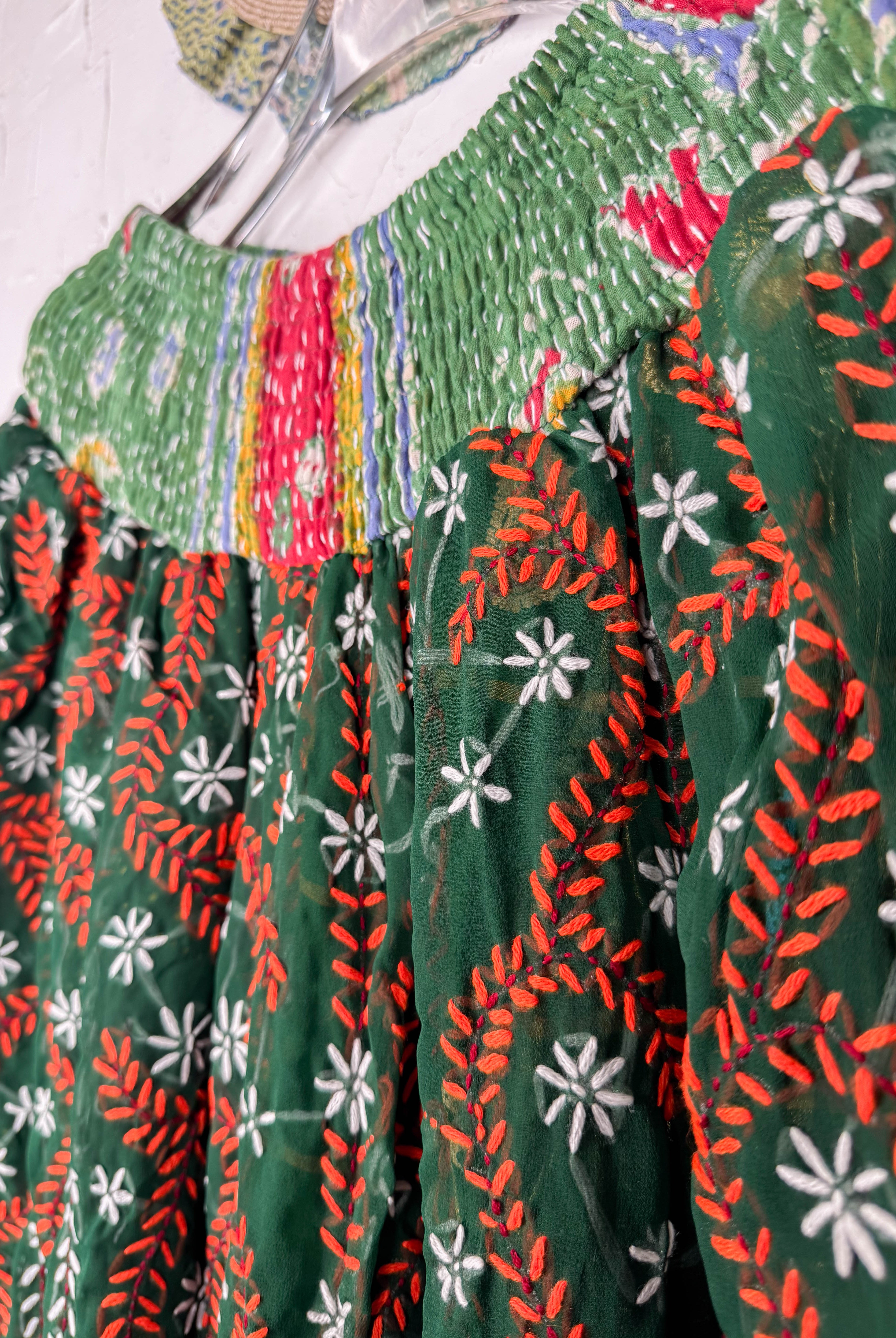 paisley embroidered pants- Love Protect Sustain