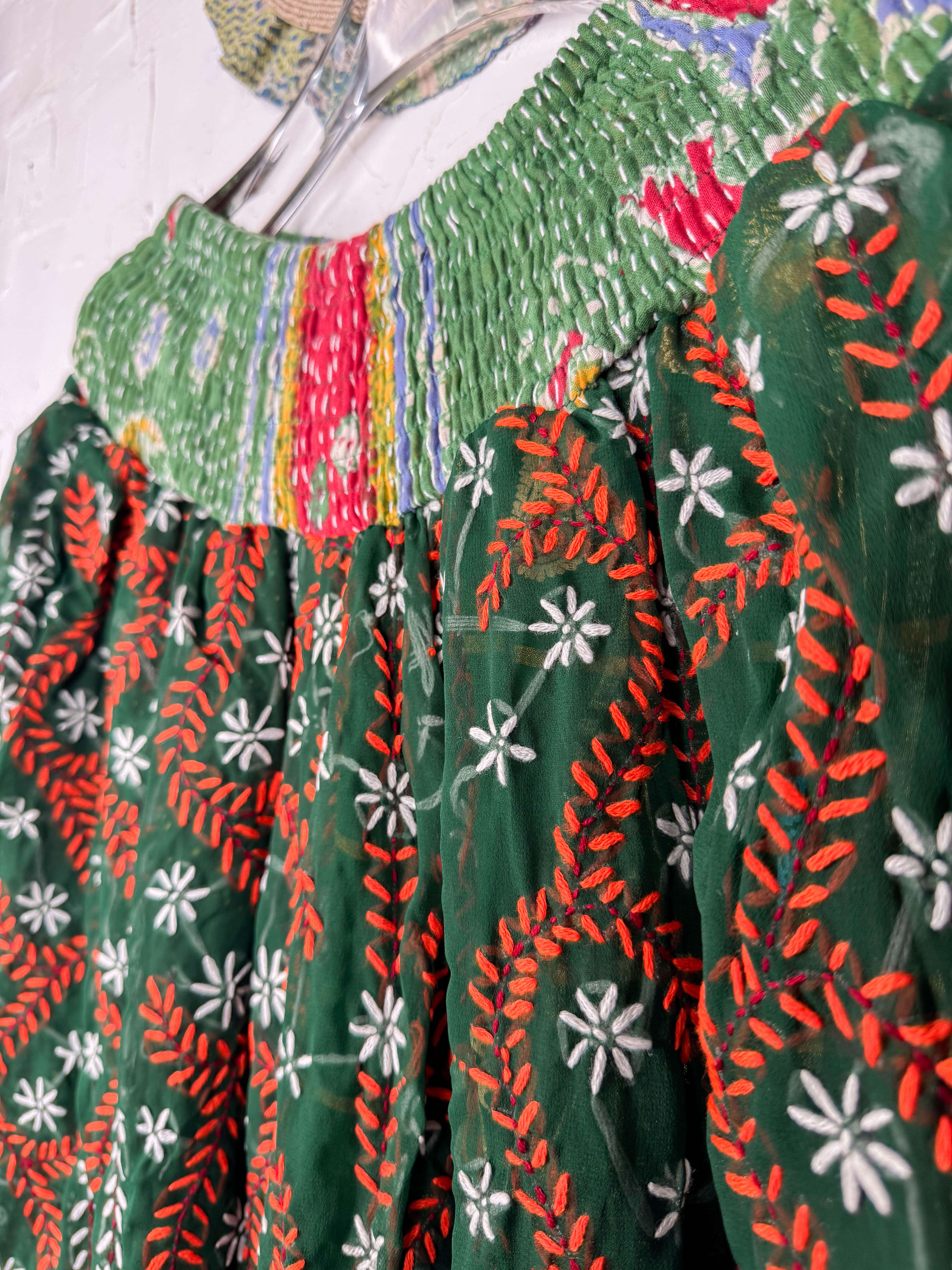 paisley embroidered pants- Love Protect Sustain