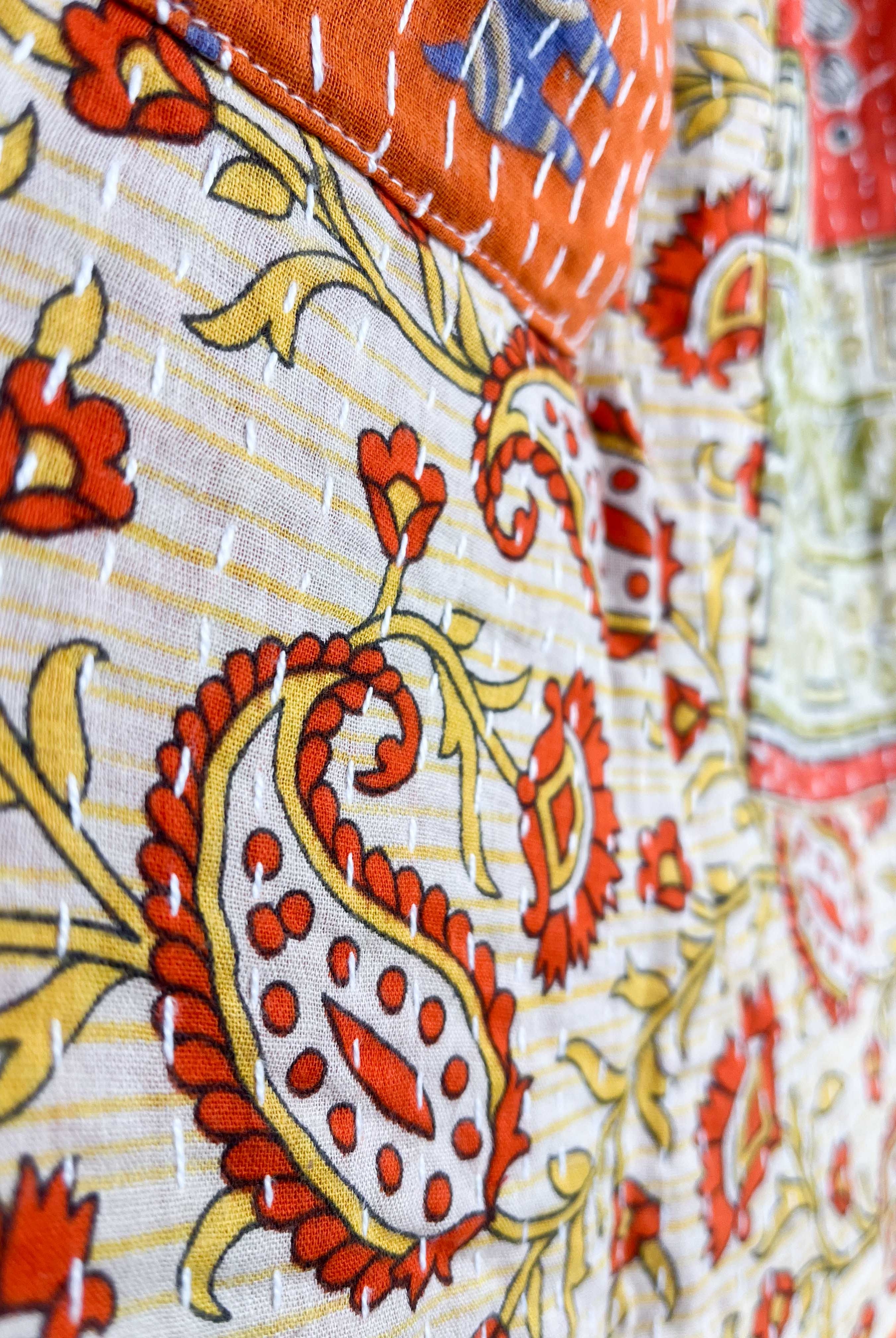 paisley kantha skirt - Love Protect Sustain