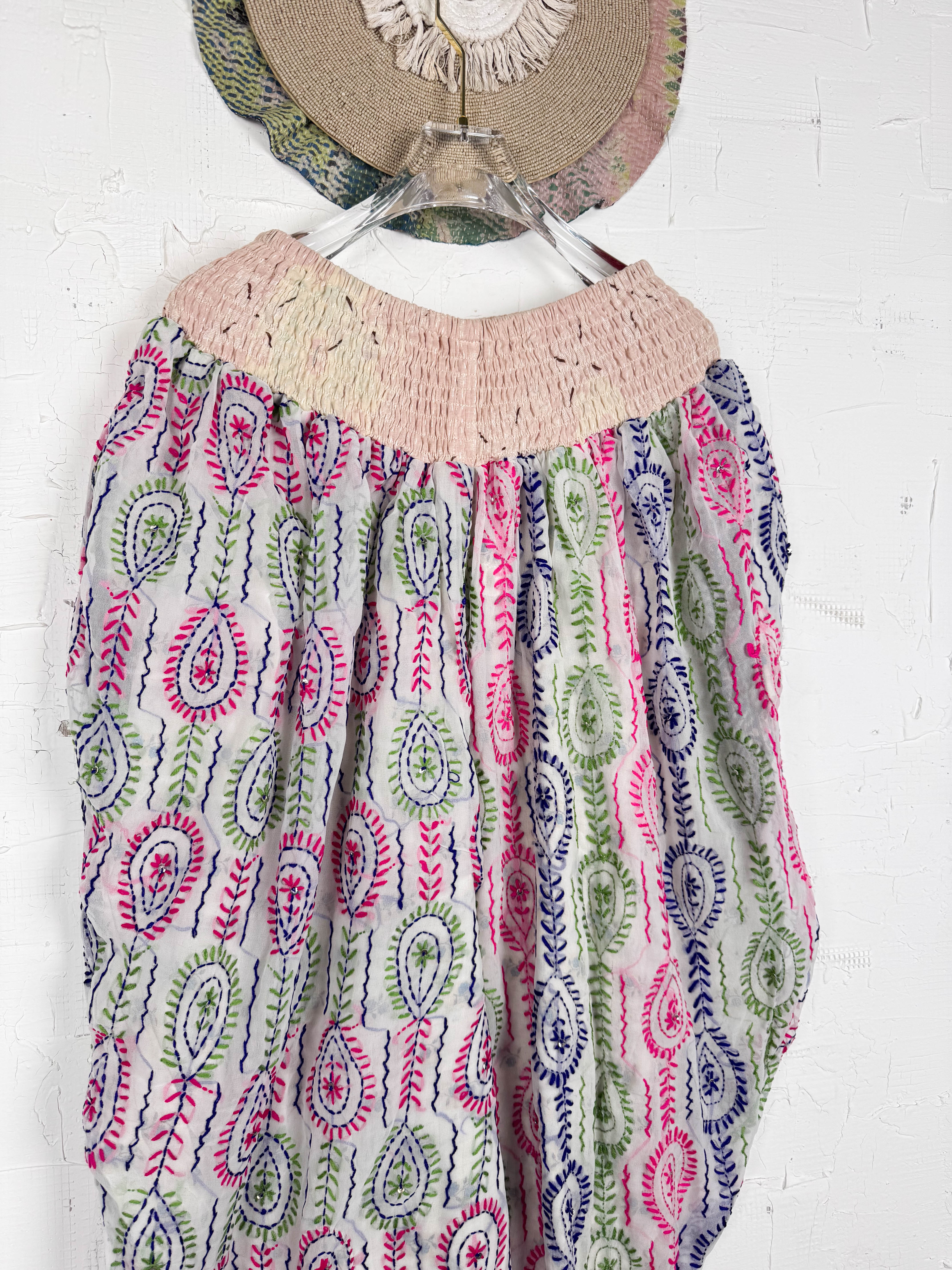 palazzo pants embroidered - Love Protect Sustain