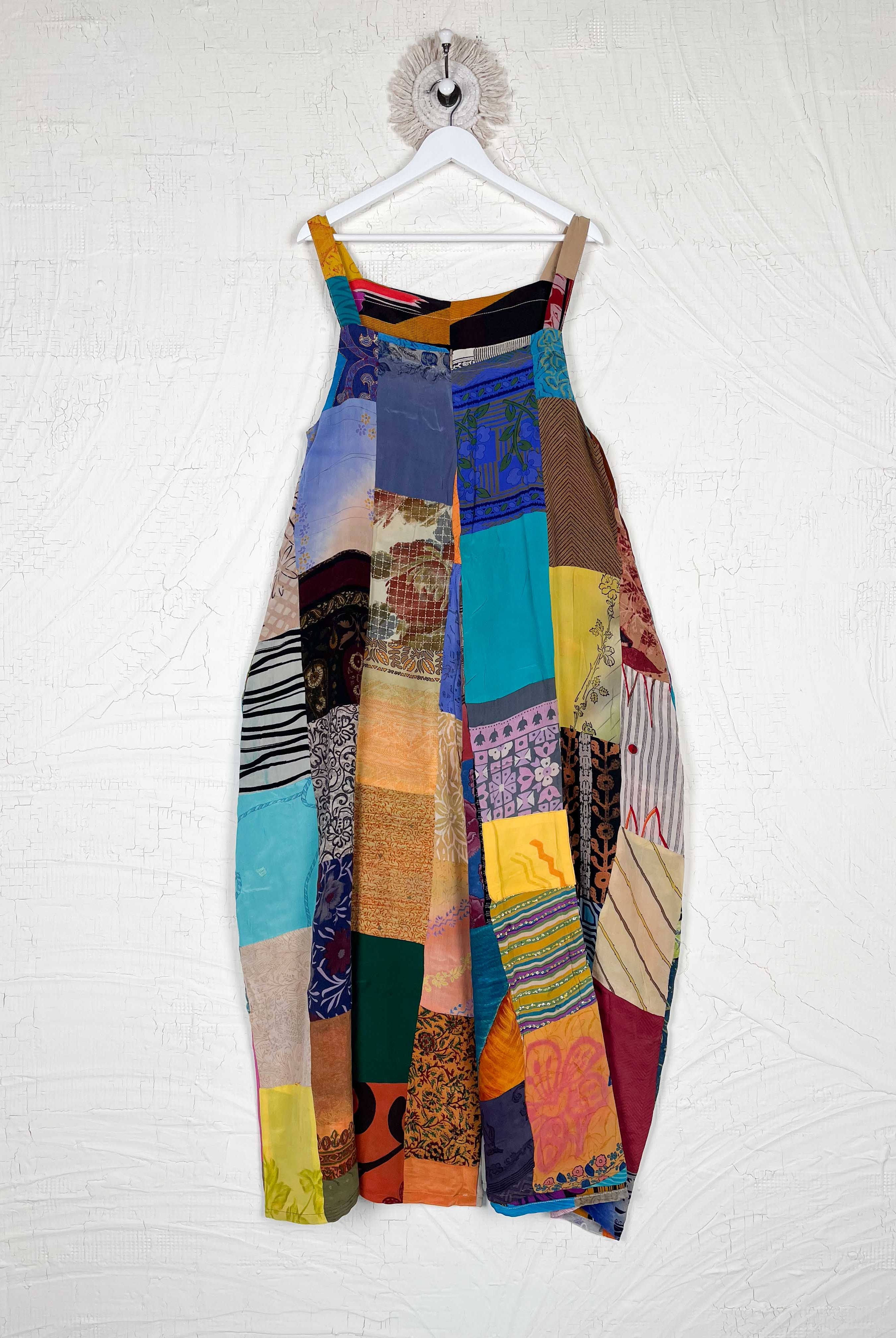 patchwork jumpsuit silk - Love Protect Sustain