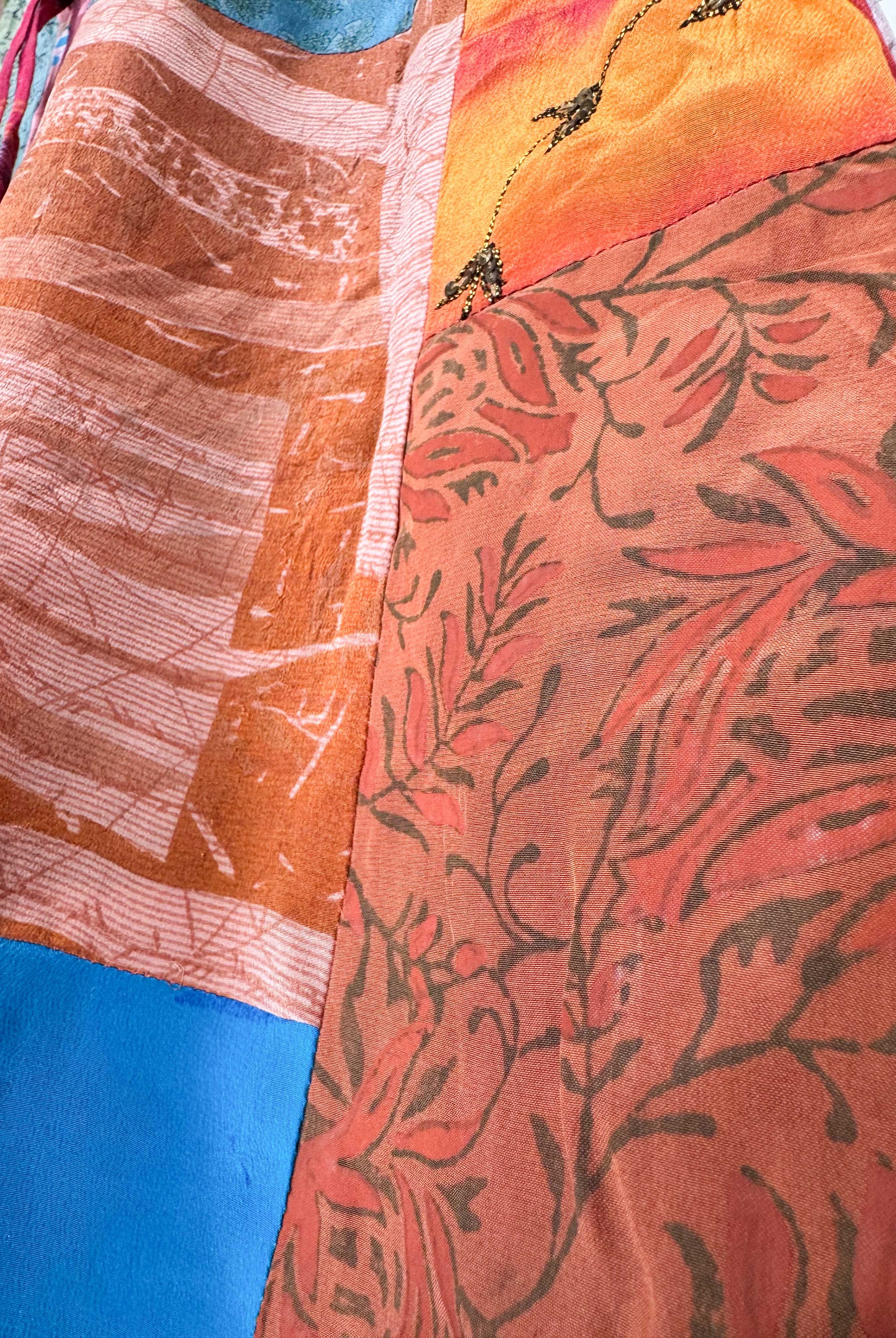 patchwork maxi dress overall - Love Protect Sustain