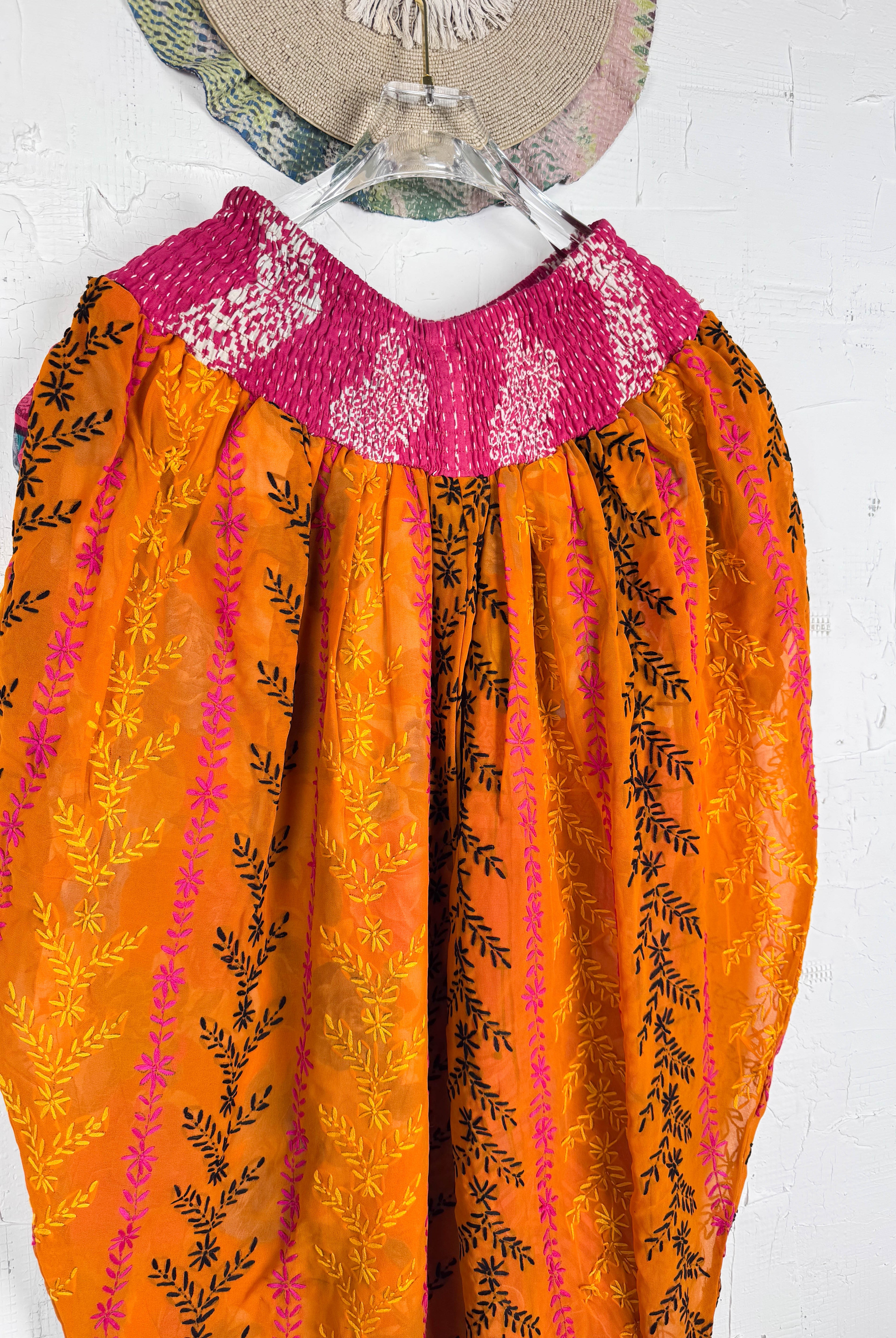 patterned hand embroidered pants - Love Protect Sustain