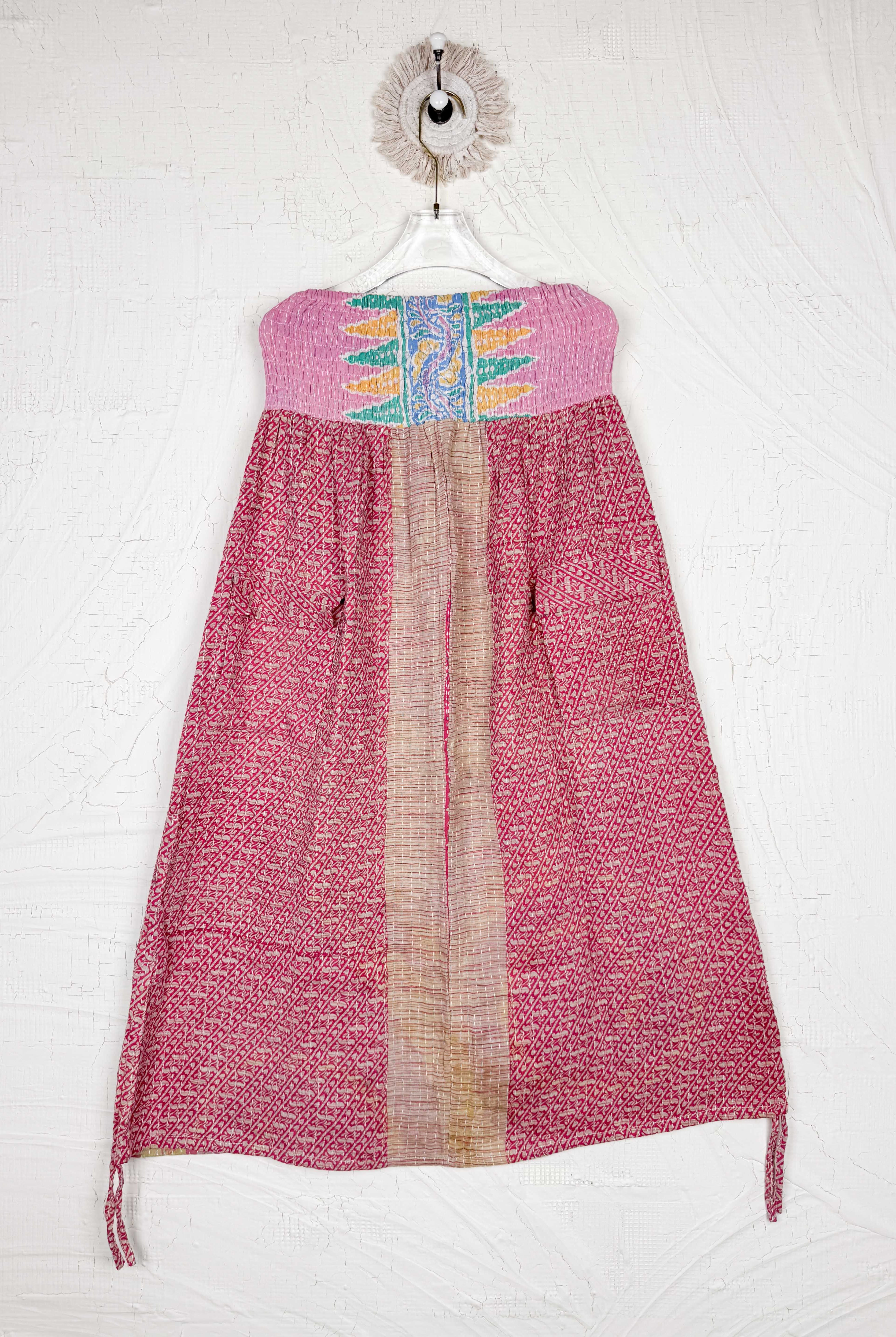 pink kantha skirt - Love Protect Sustain
