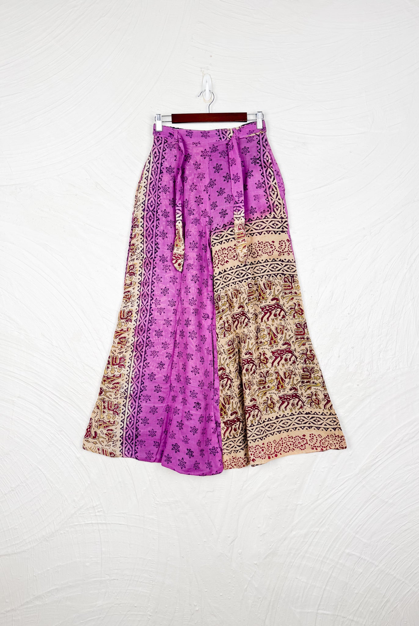purple abstract print pants - Love Protect Sustain